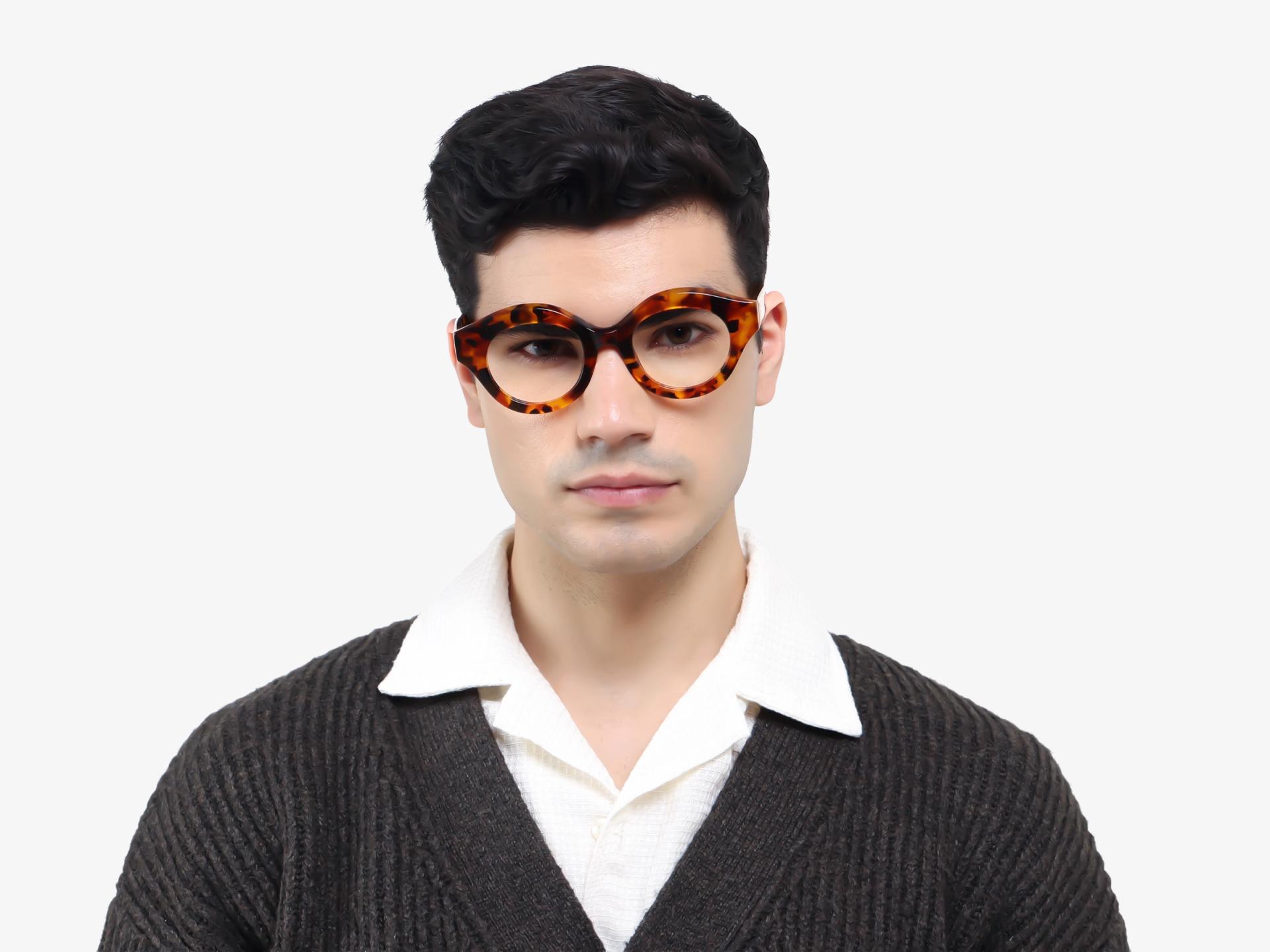 Honey Tortoise Thick Round Fullrim Glasses