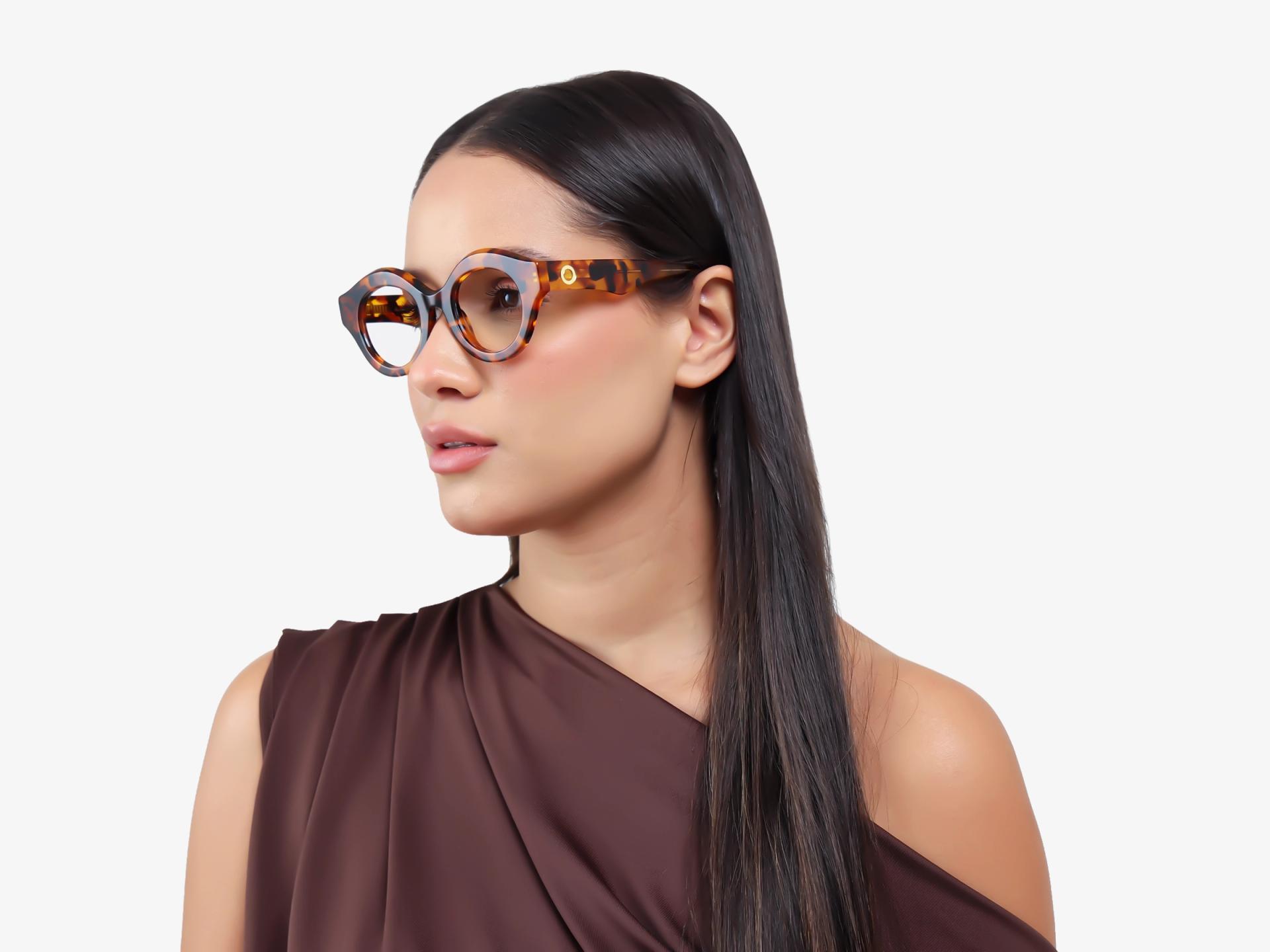 Honey Tortoise Thick Round Fullrim Glasses