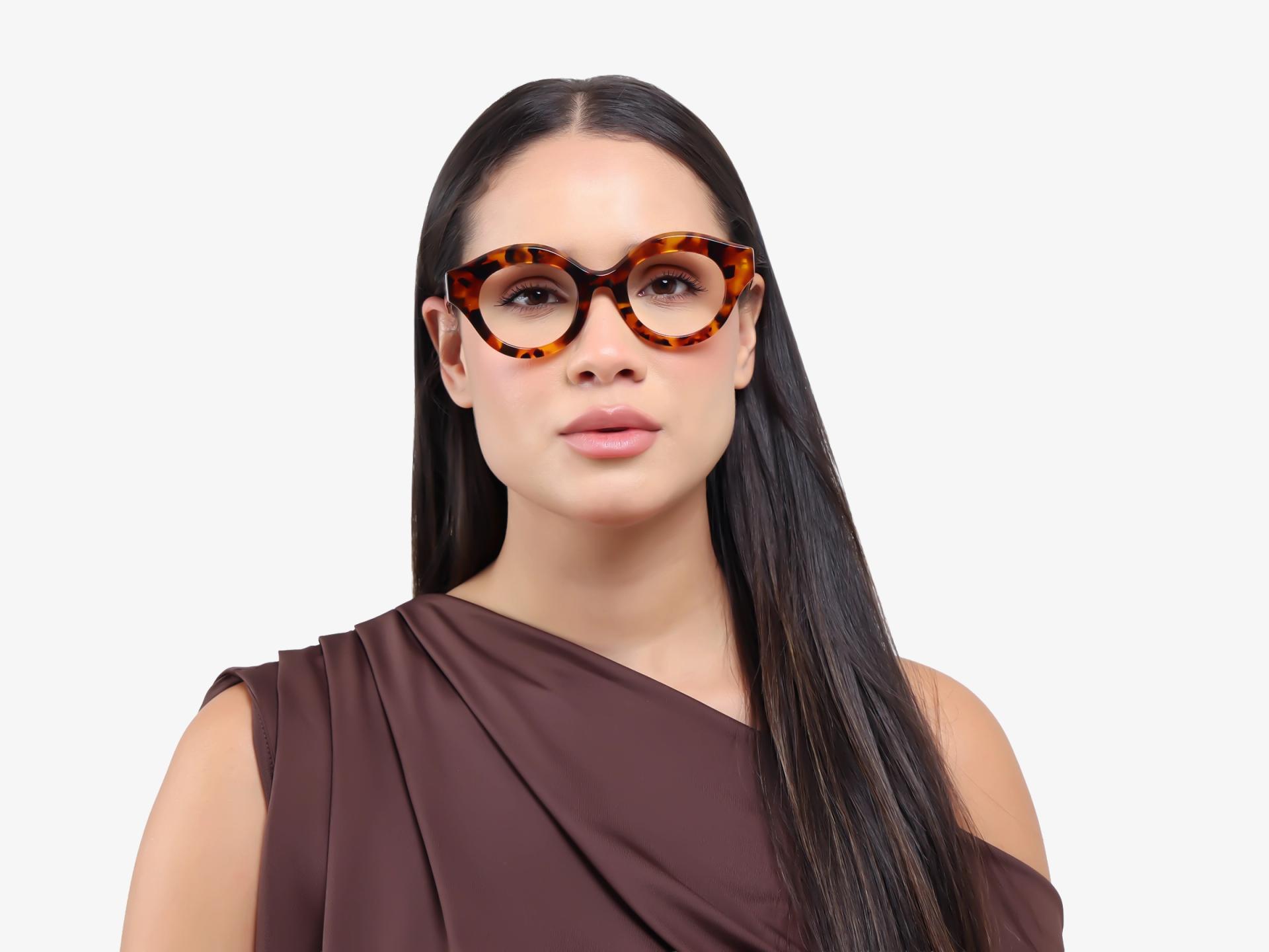 Honey Tortoise Thick Round Fullrim Glasses