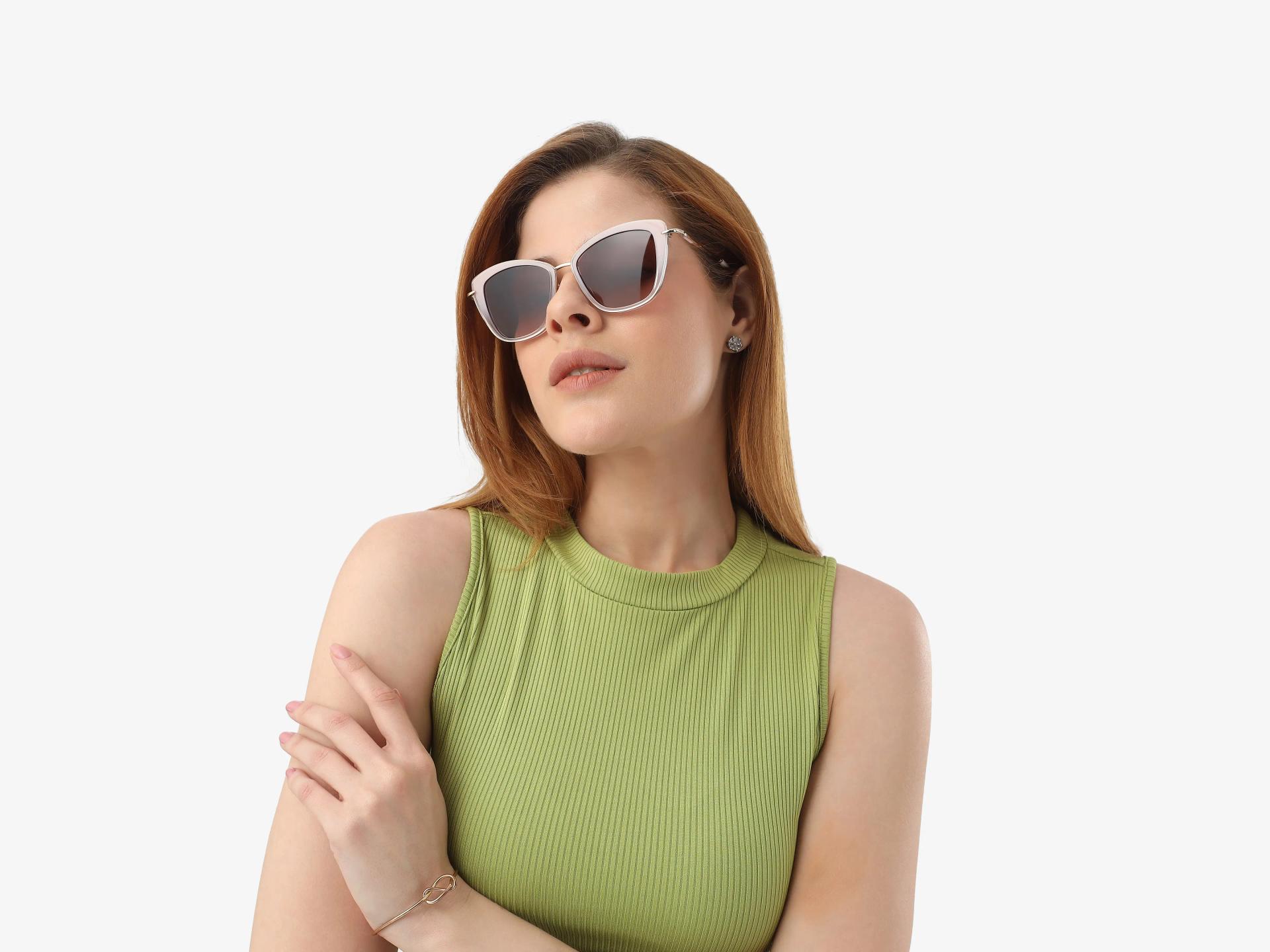 Baby Pink Ombre Frame With Brown Tint Sunglasses-1