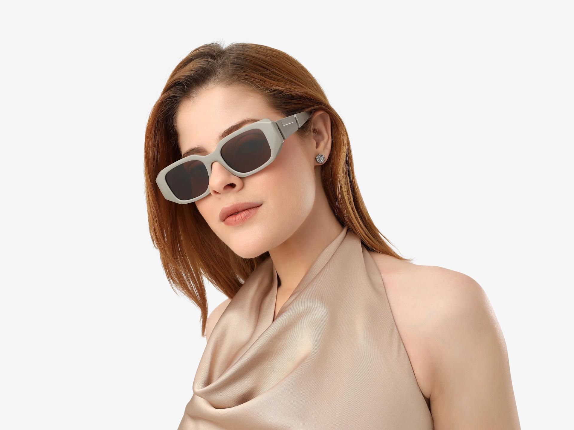 Mouse Grey Oversized Frame With Grey Tint Sunglasses-1