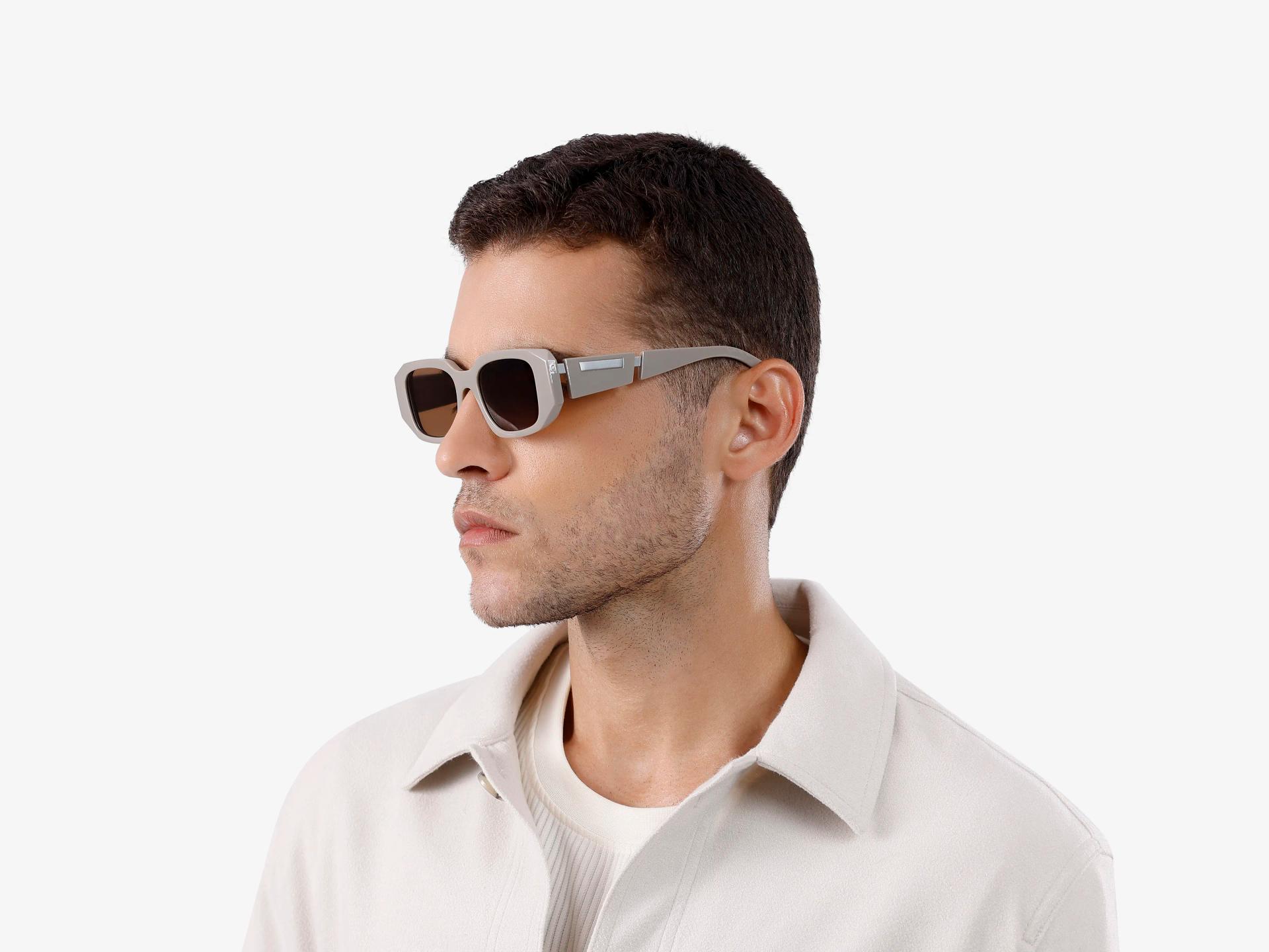 Mouse Grey Oversized Frame With Grey Tint Sunglasses-1
