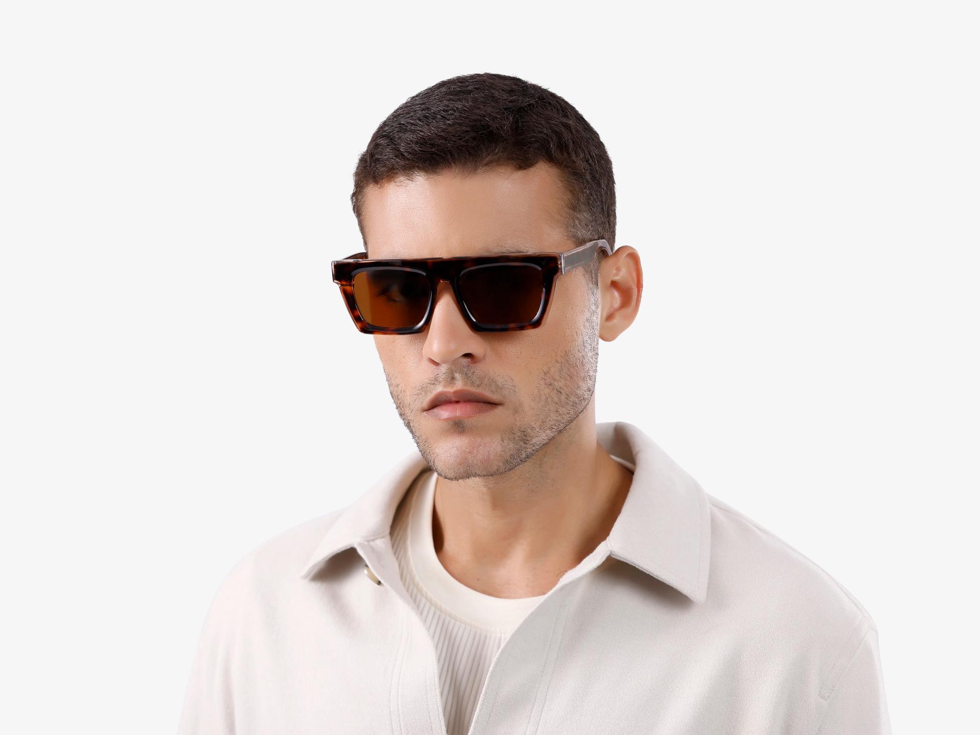 Honey Tortoise Sunglasses With Brown Tint-1