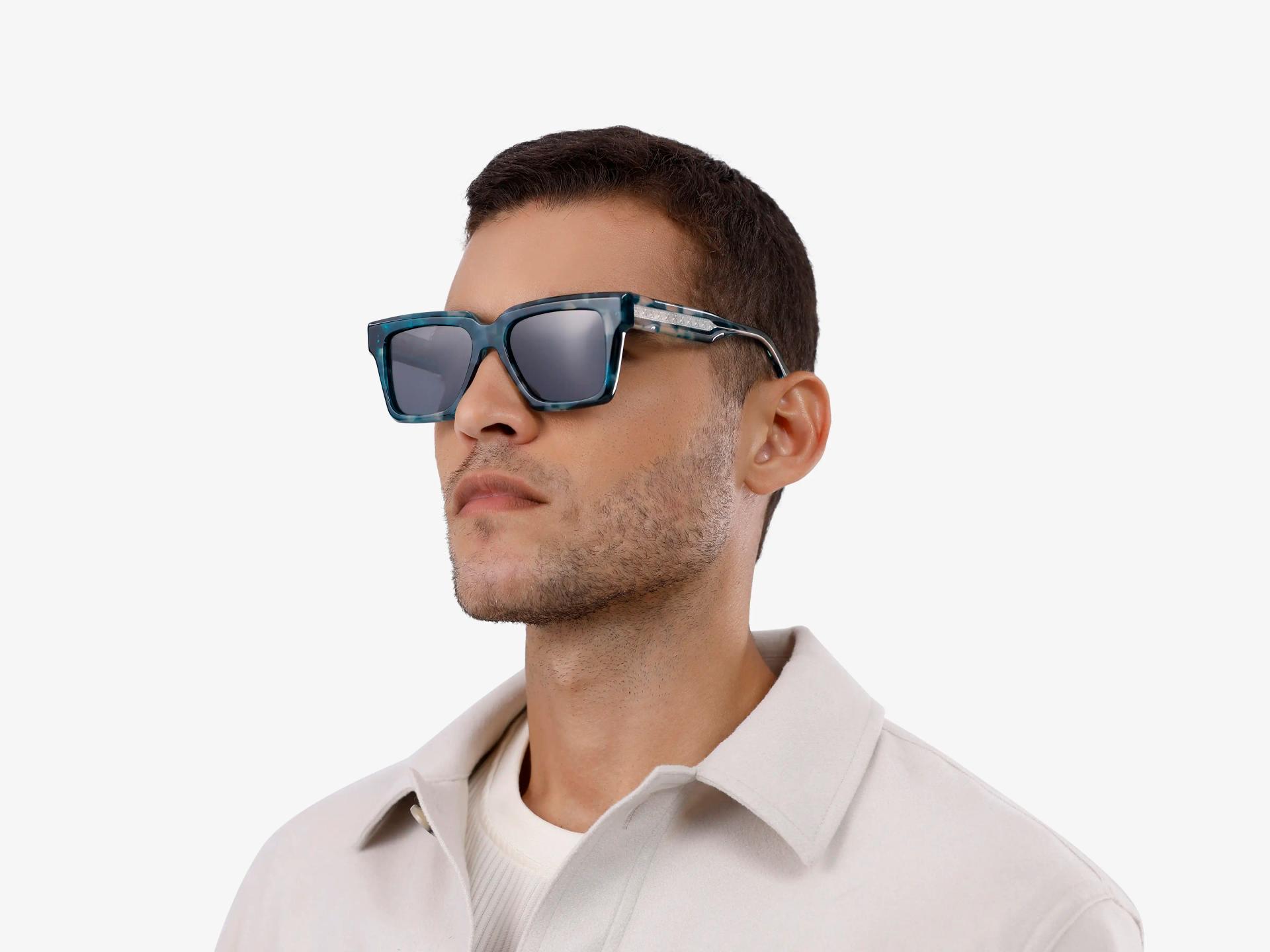 Green Tortoise Sunglasses With Grey Tint-1