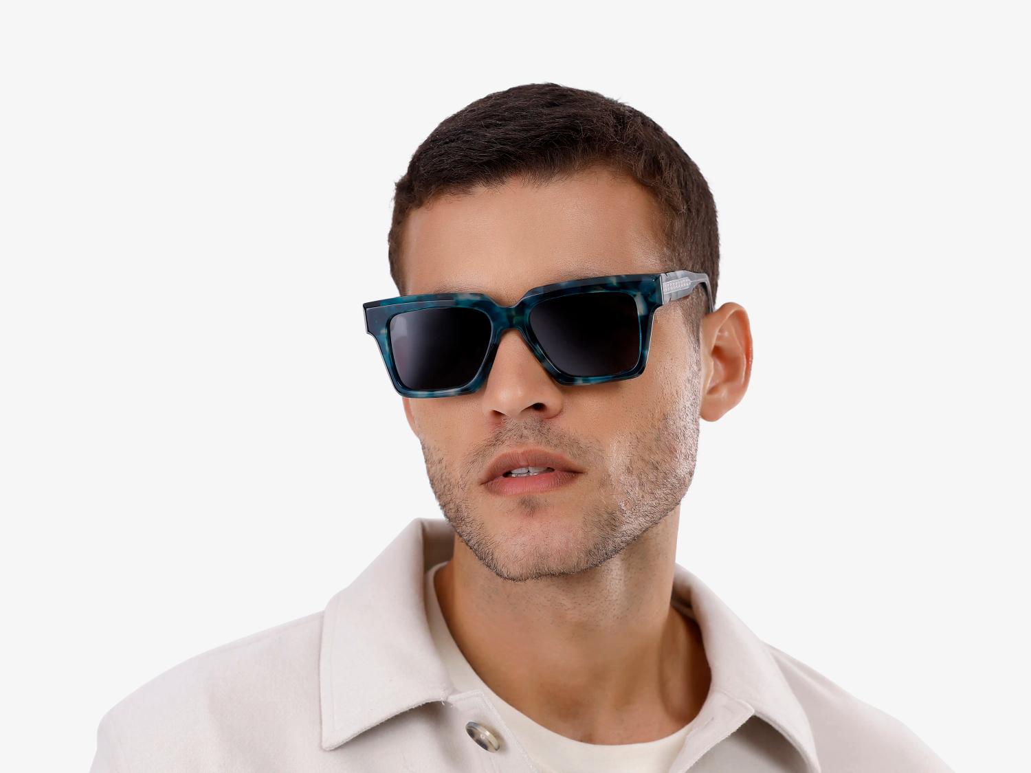 Green Tortoise Sunglasses With Grey Tint-1