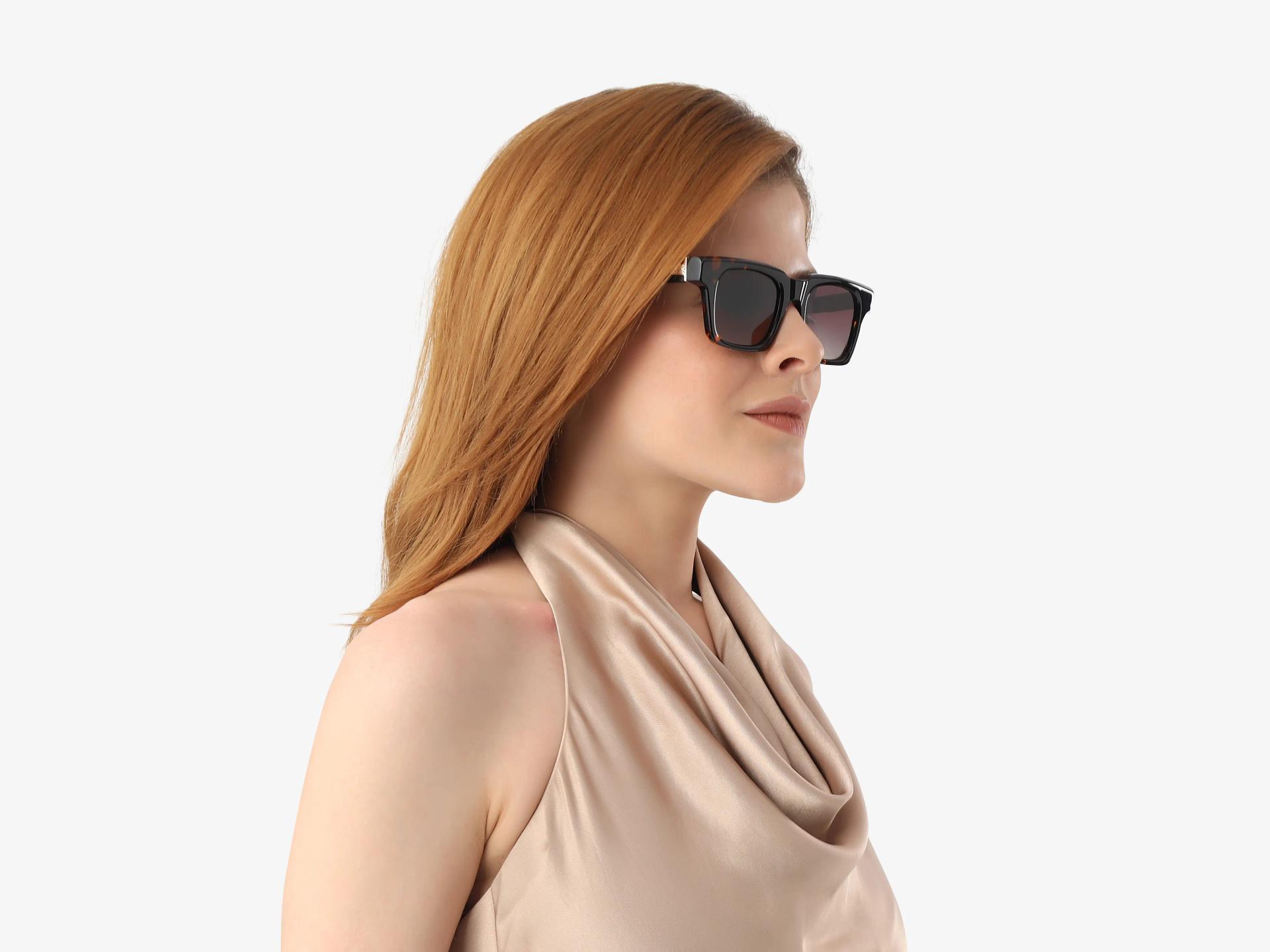 Dark Tortoise Frame With Brown Tint Sunglasses-1