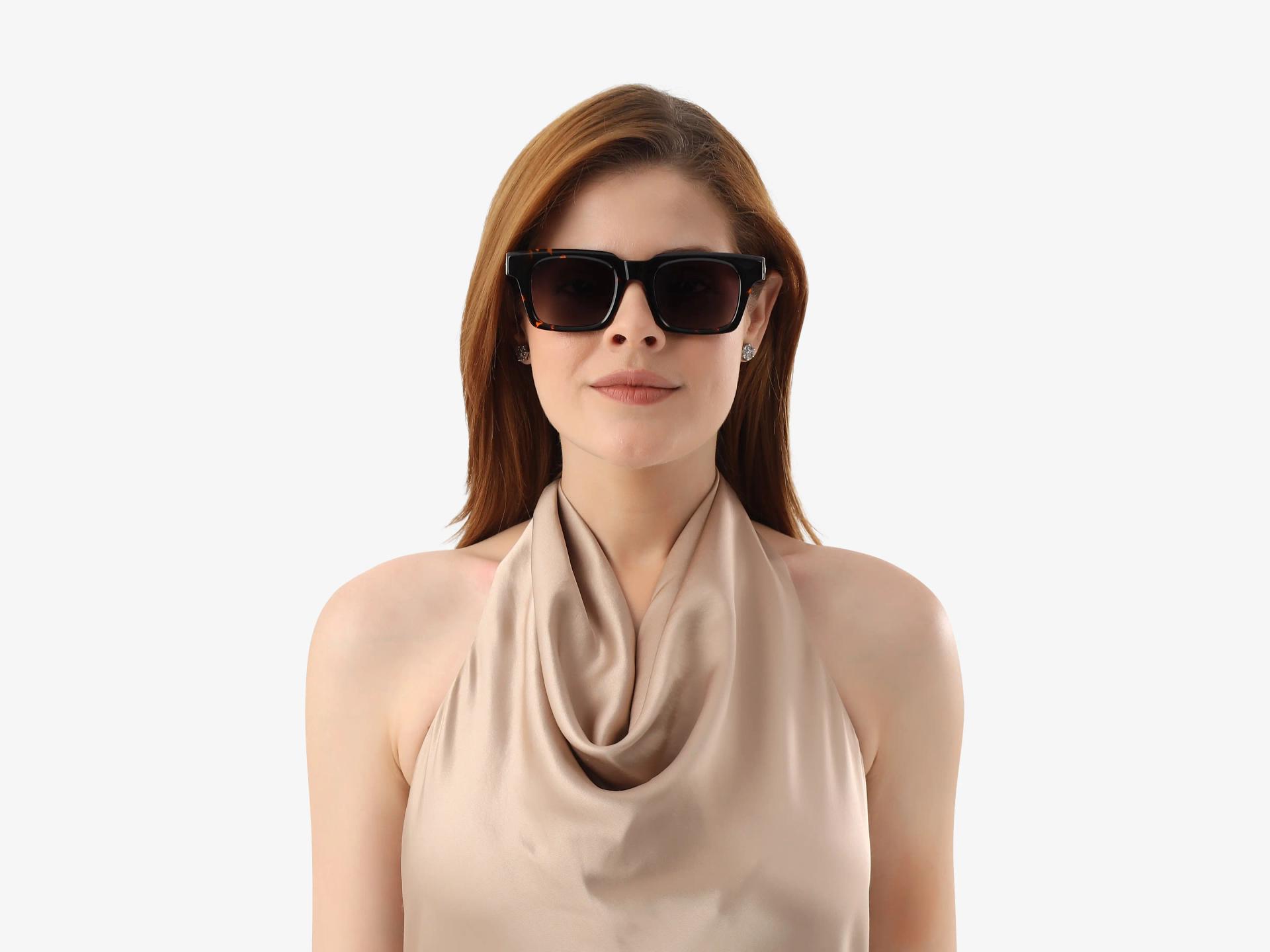 Dark Tortoise Frame With Brown Tint Sunglasses-1