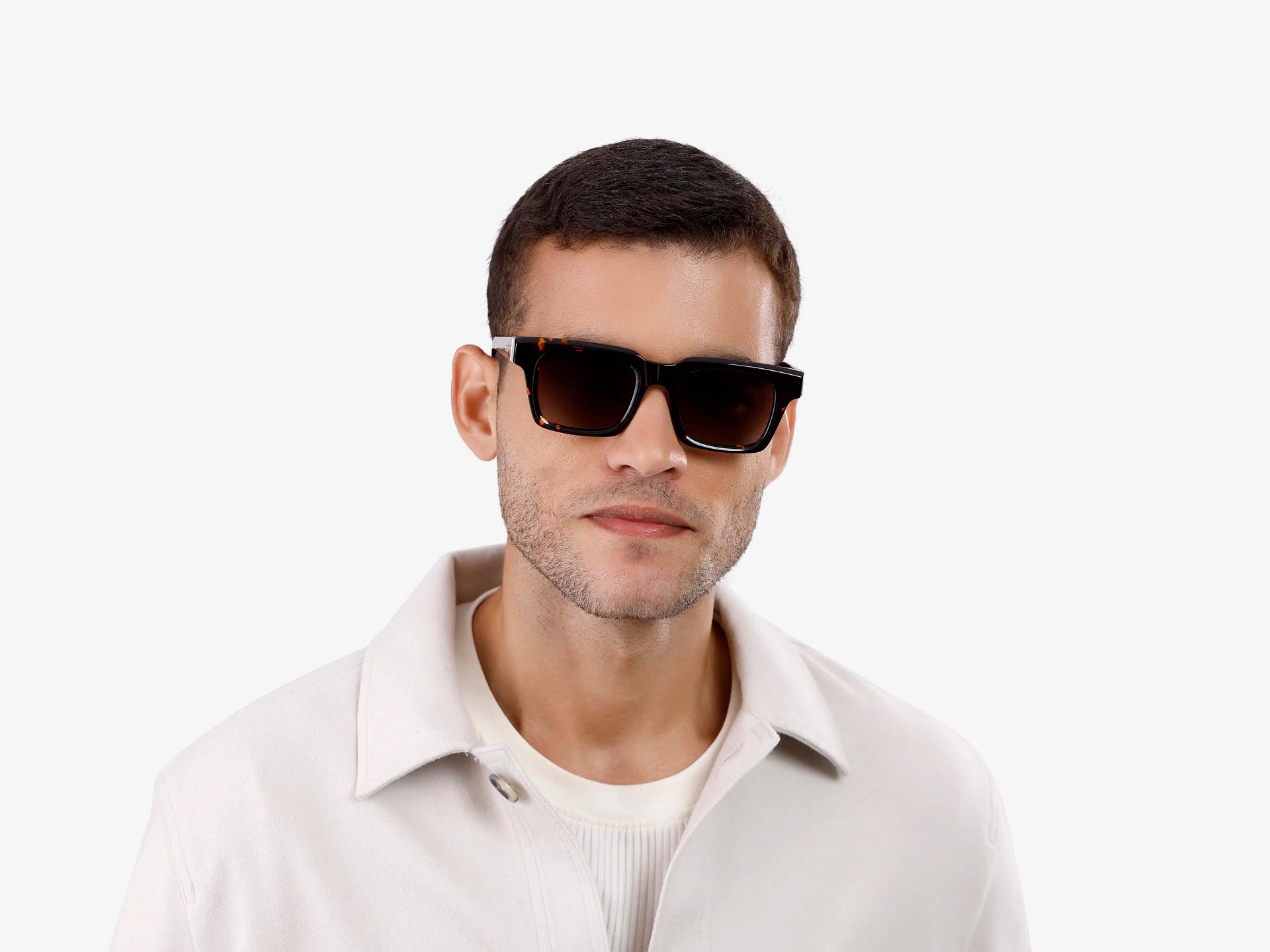 Dark Tortoise Frame With Brown Tint Sunglasses-1