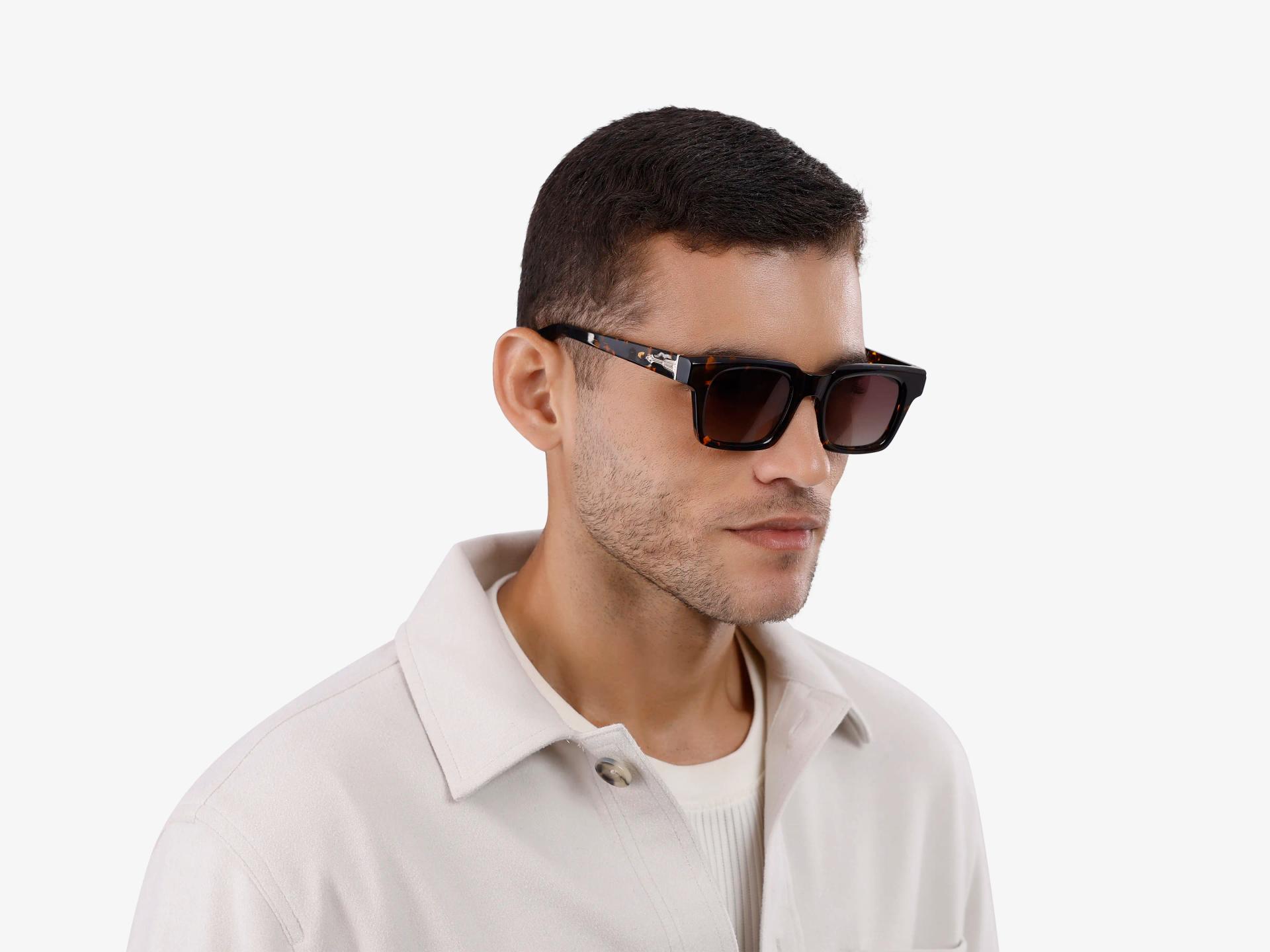 Dark Tortoise Frame With Brown Tint Sunglasses-1