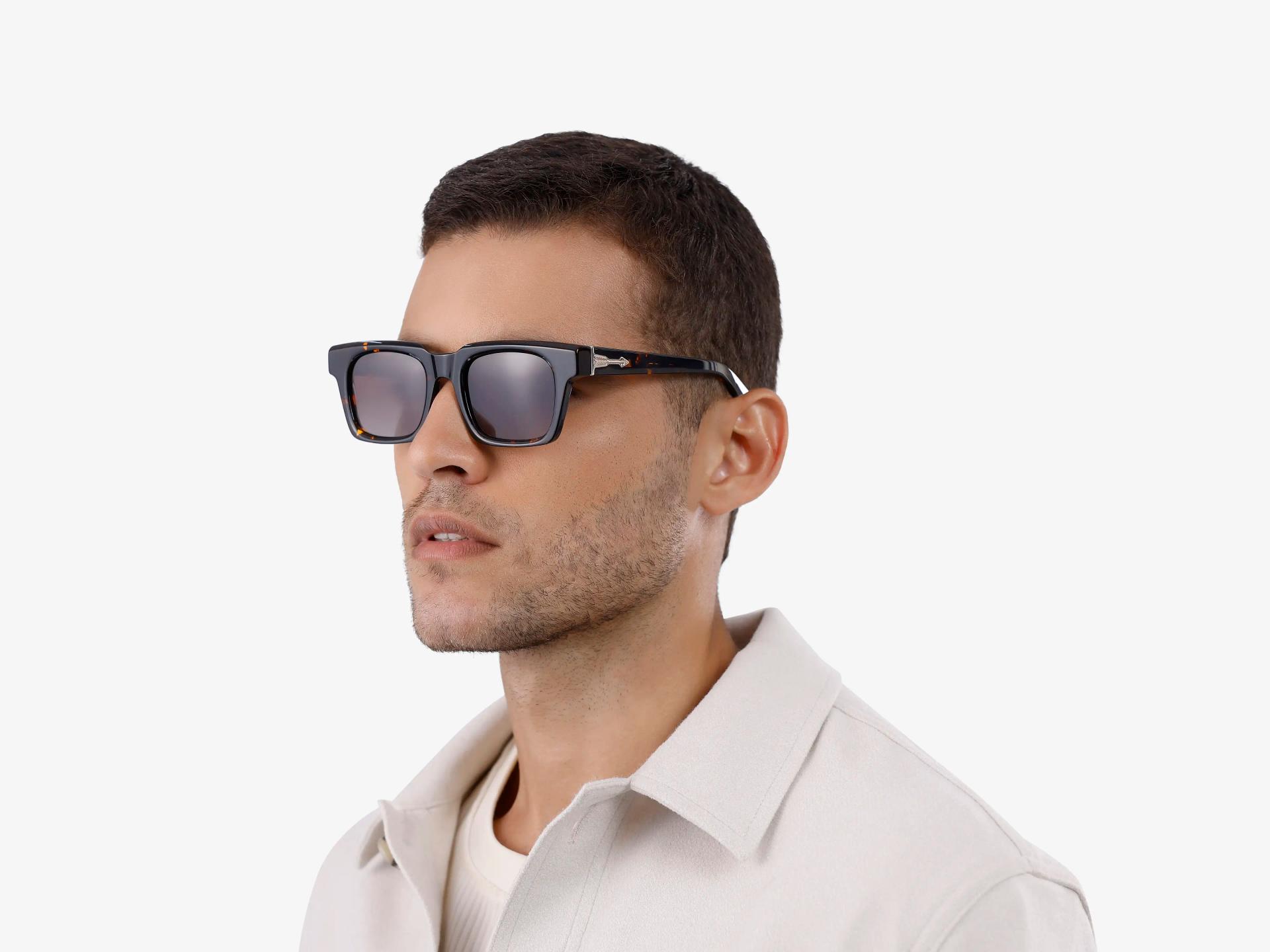 Dark Tortoise Frame With Brown Tint Sunglasses-1