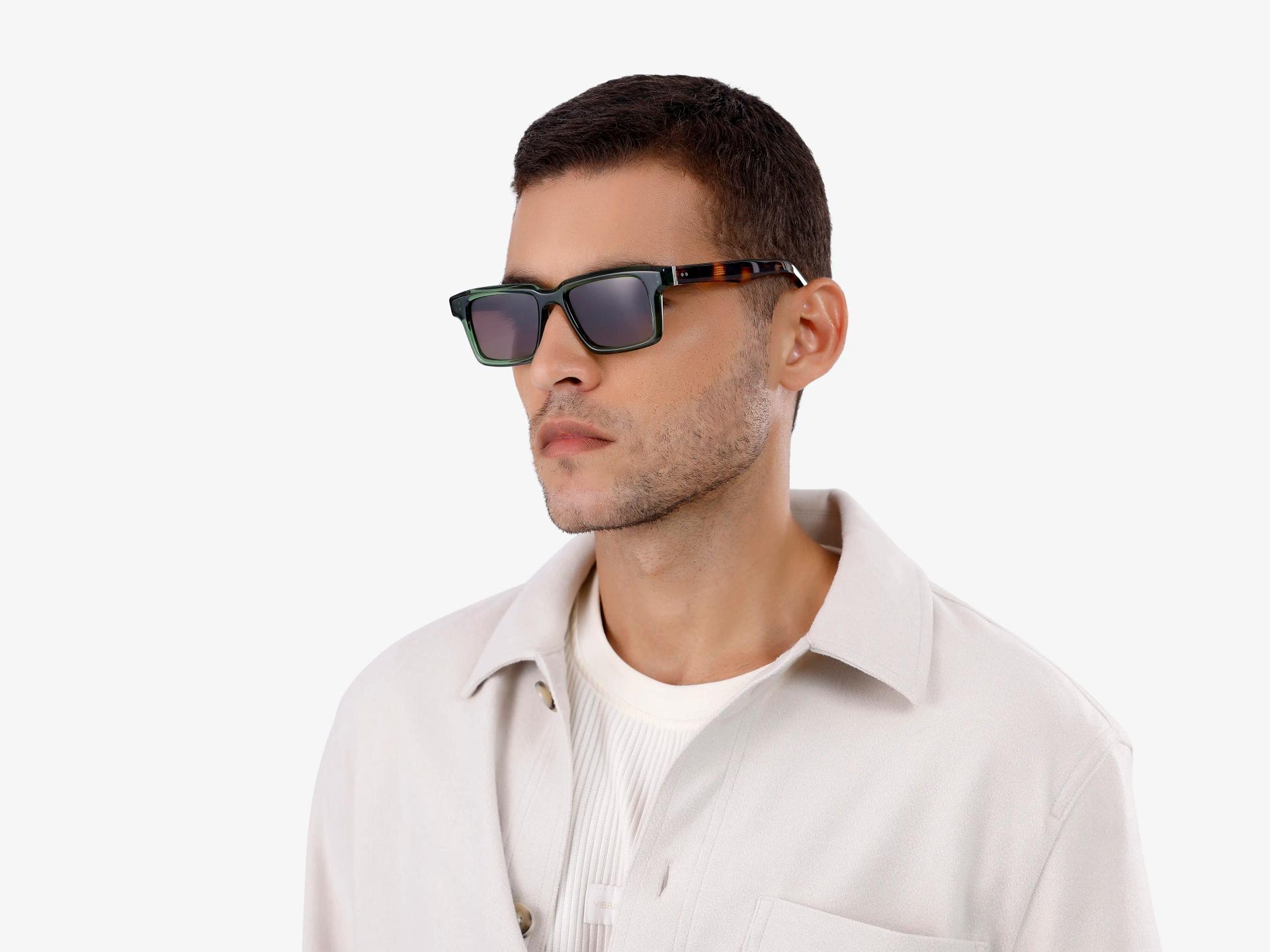 Crystal Gin Green Frame With Brown Tint Sunglasses-1