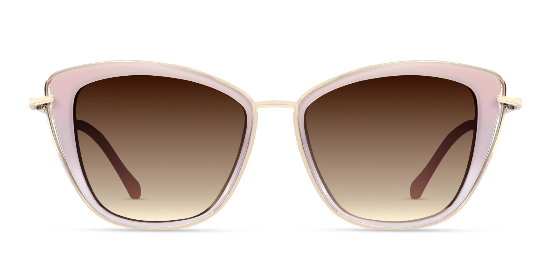 Baby Pink Ombre Frame With Brown Tint Sunglasses-1