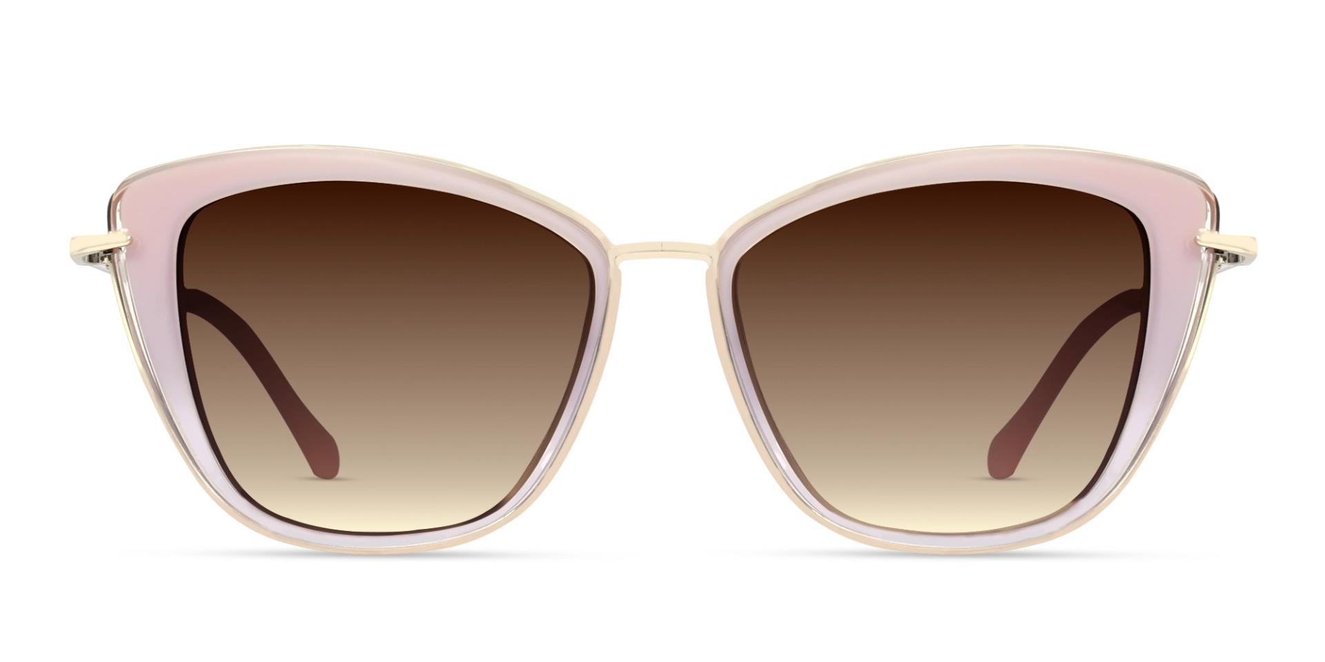 Baby Pink Ombre Frame With Brown Tint Sunglasses-1