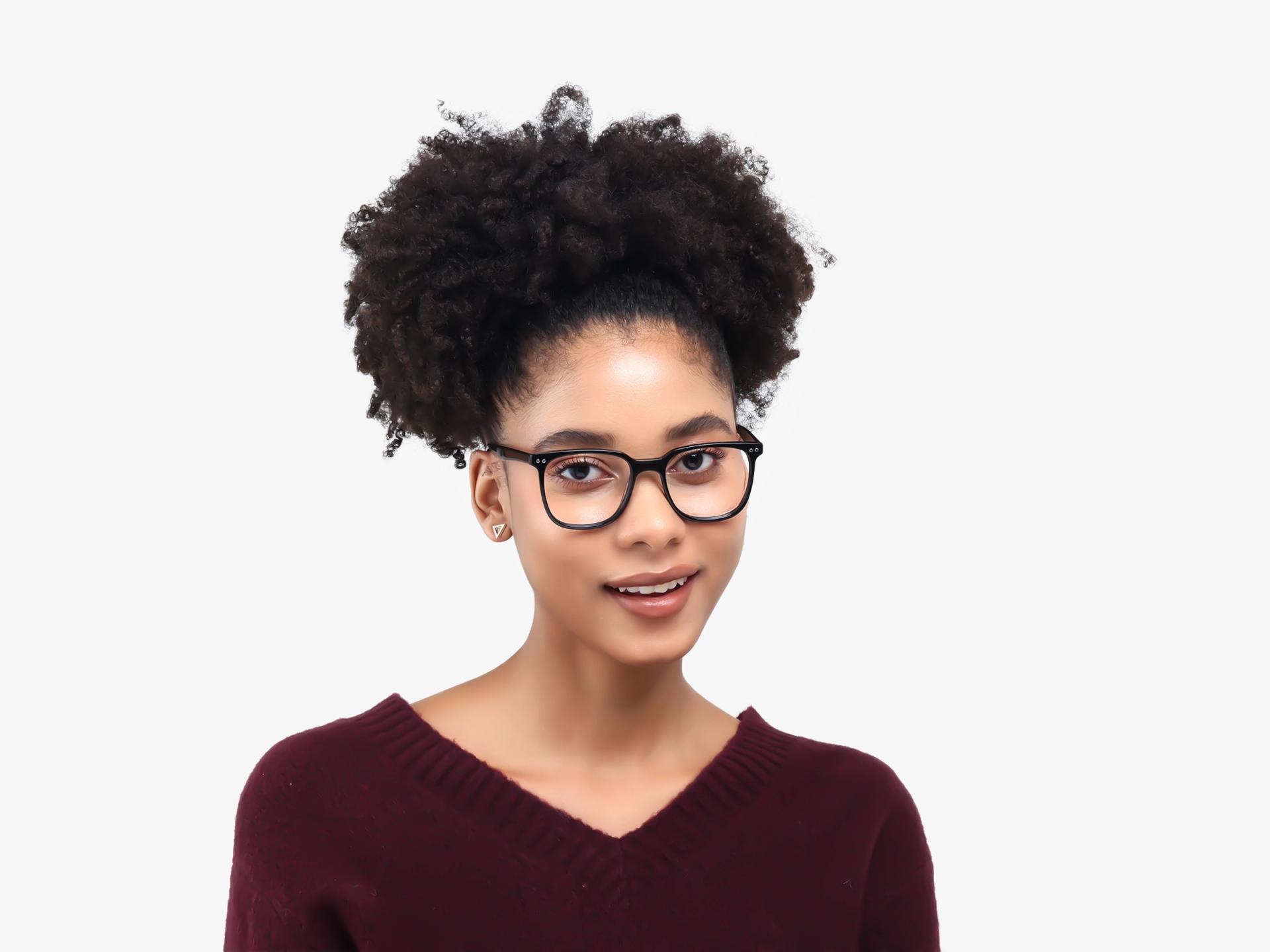Black Magnetic Clip-On Prescription Glasses – Green & Yellow