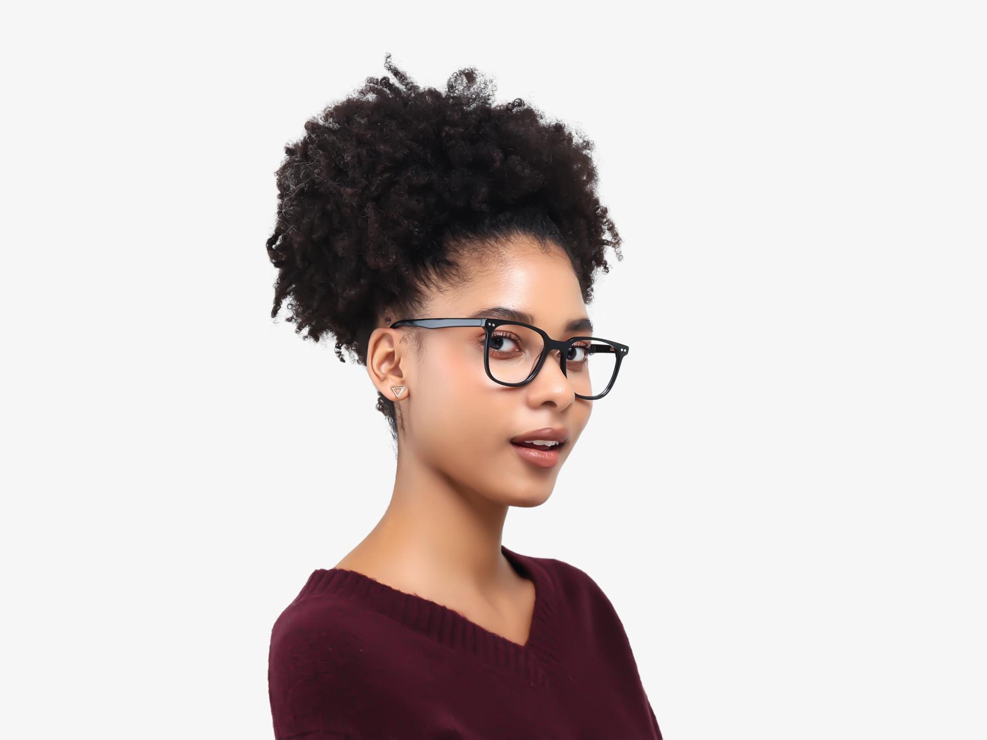 Black Magnetic Clip-On Prescription Glasses – Green & Yellow