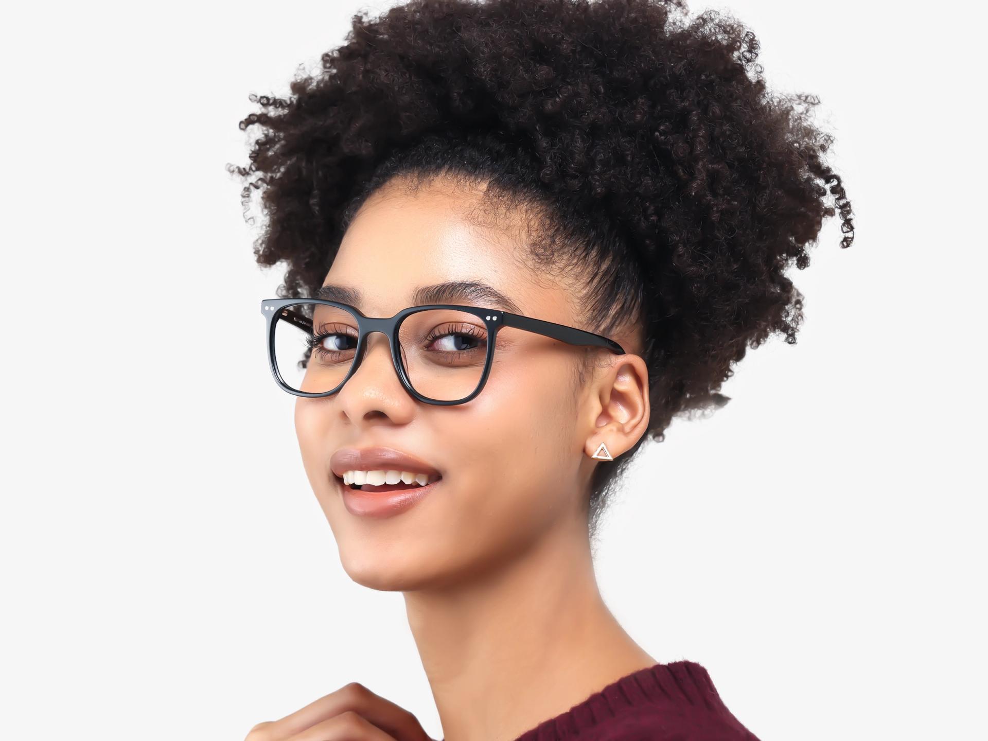 Black Magnetic Clip-On Prescription Glasses – Green & Yellow