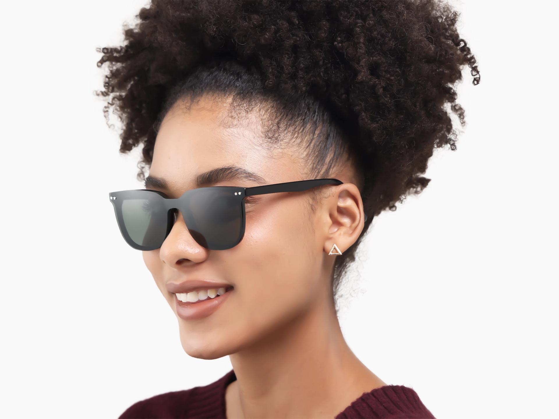 Black Magnetic Clip-On Prescription Glasses – Green & Yellow