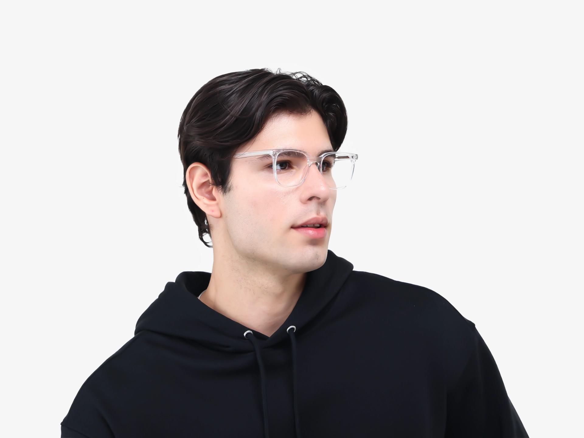 Crystal Clear Magnetic Clip-On Glasses – Yellow & Grey