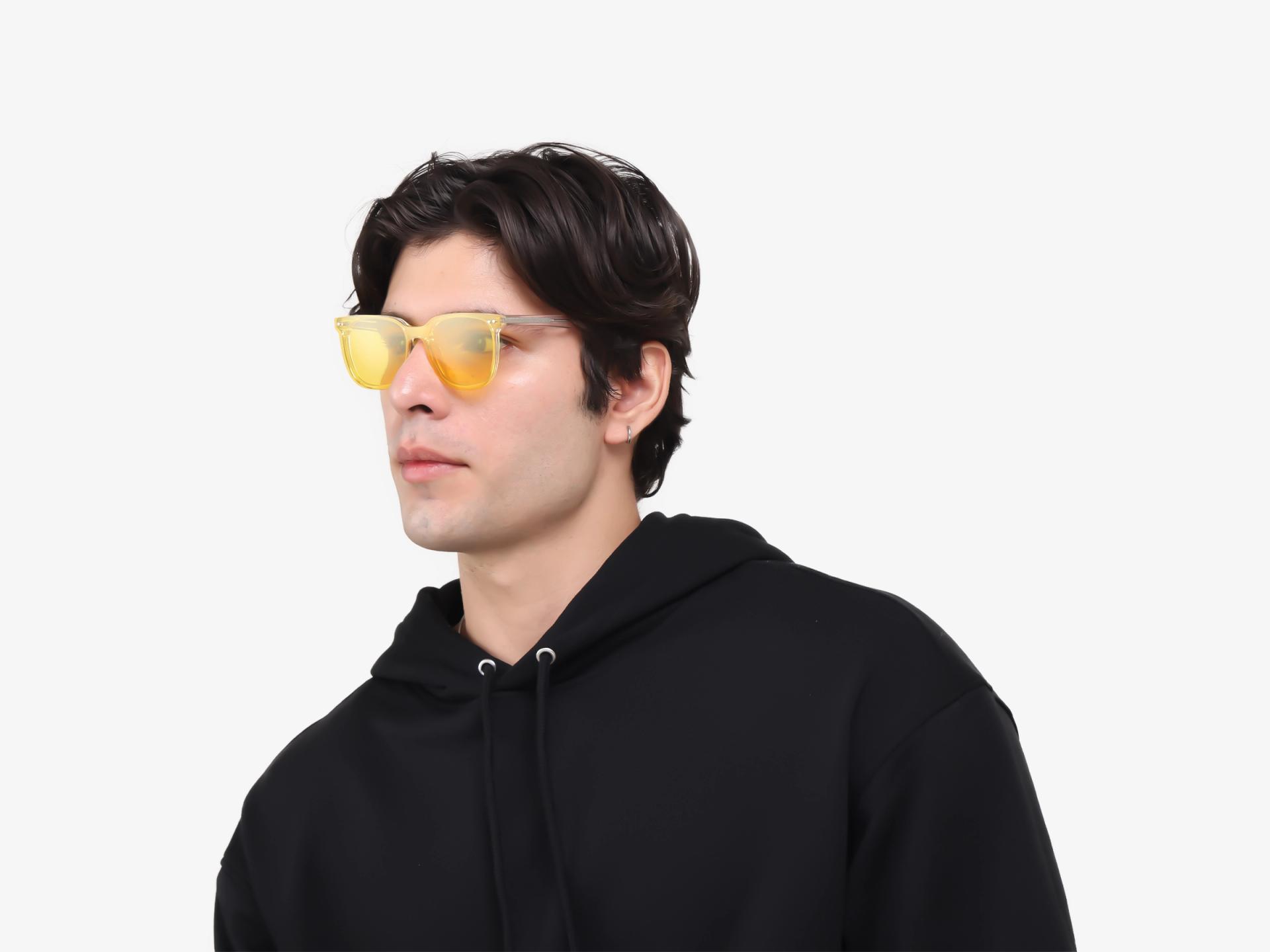 Crystal Clear Magnetic Clip-On Glasses – Yellow & Grey