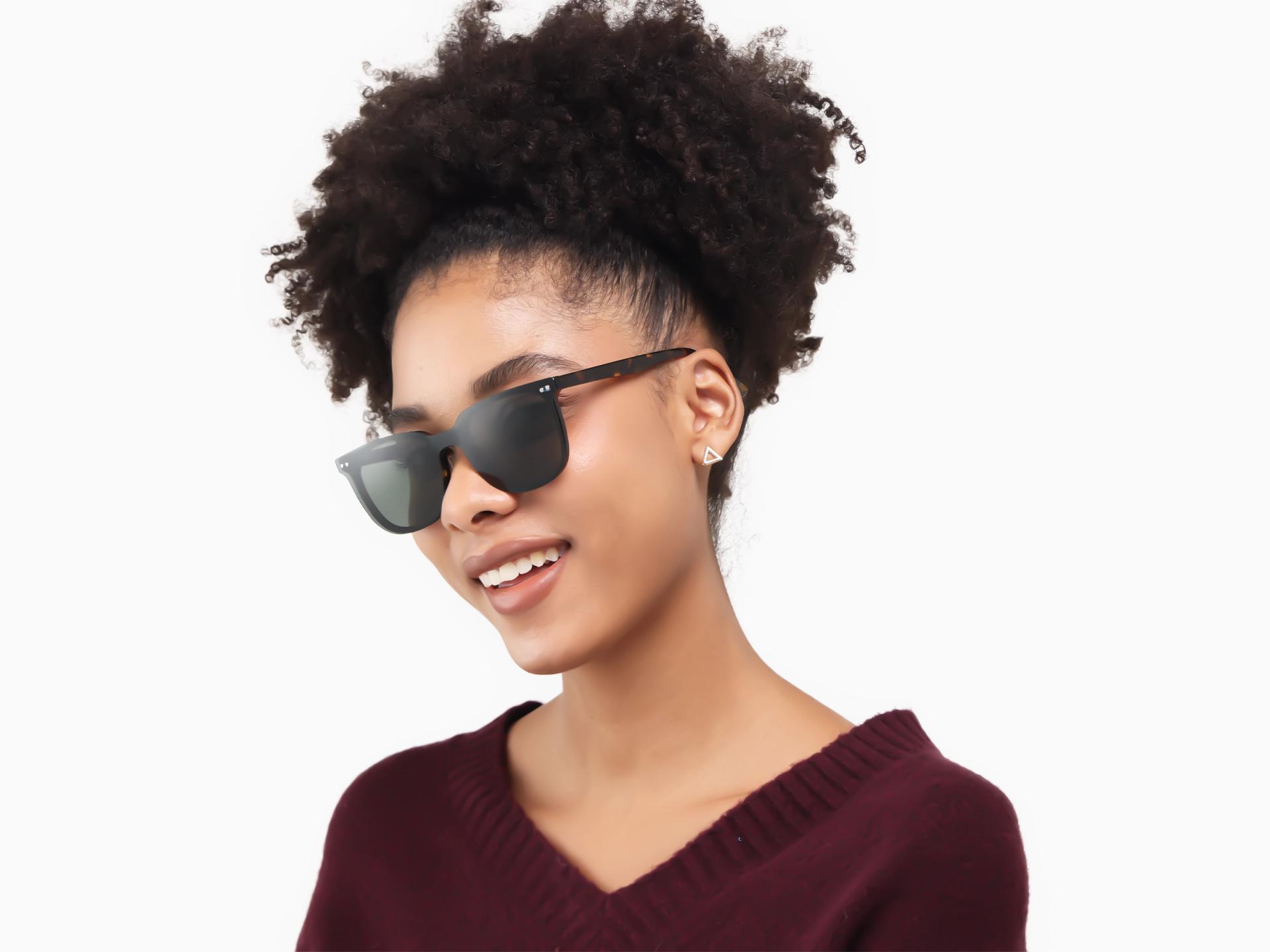 Tortoise Clip-On Glasses with Green & Yellow Lenses