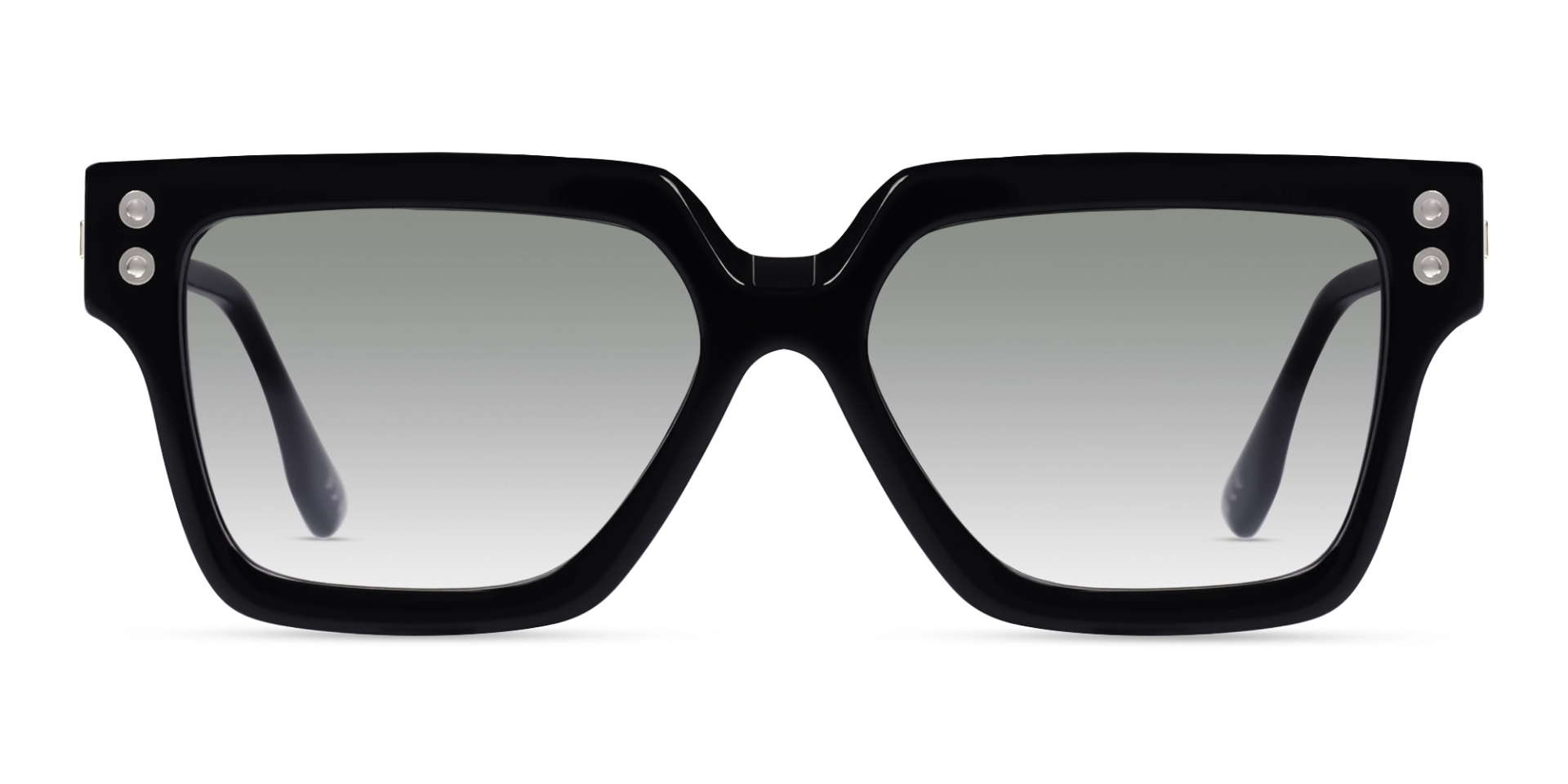 Black Frame With Light Grey Gradient Tint Sunglasses-1
