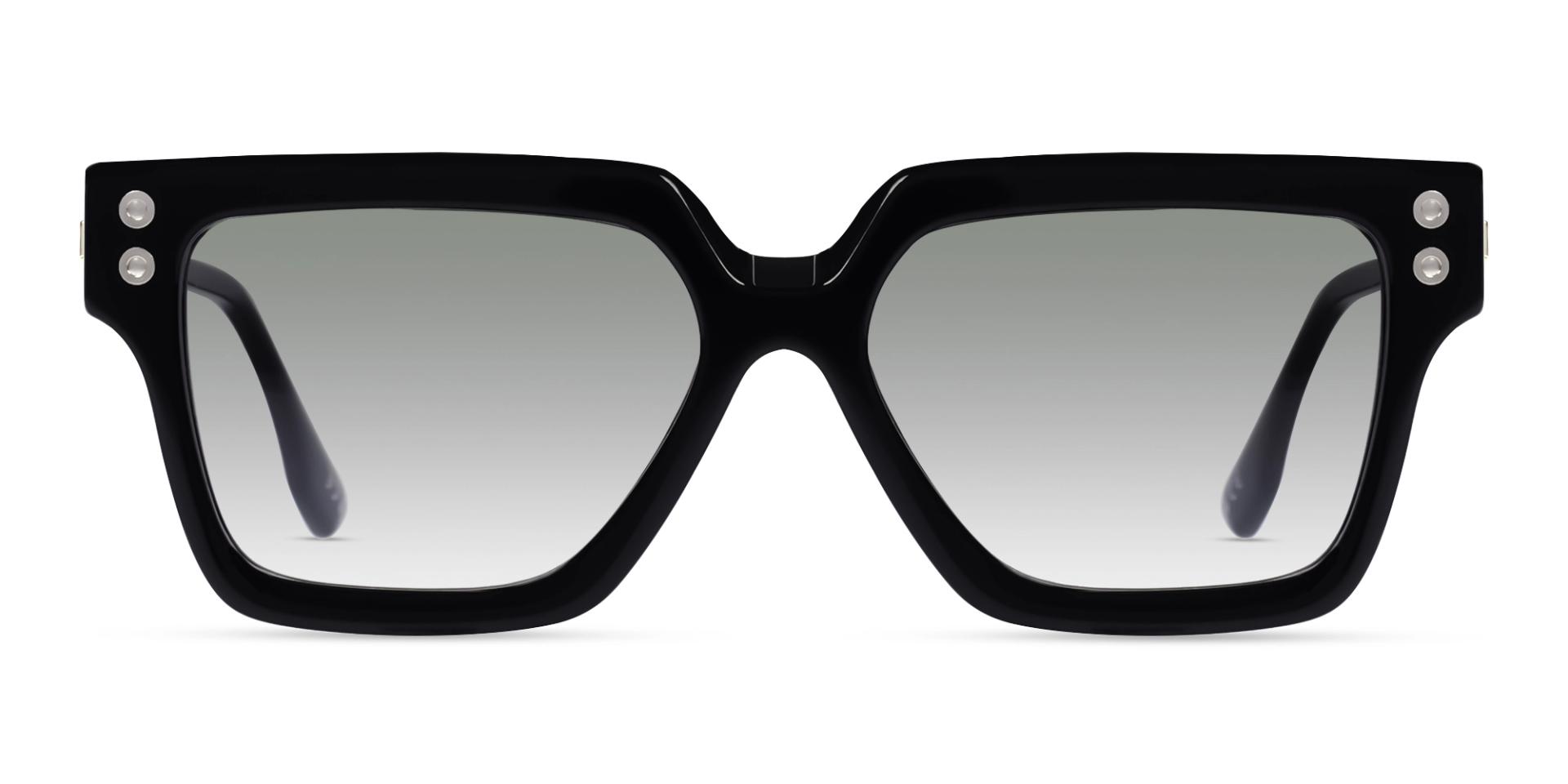 Black Frame With Light Grey Gradient Tint Sunglasses-1