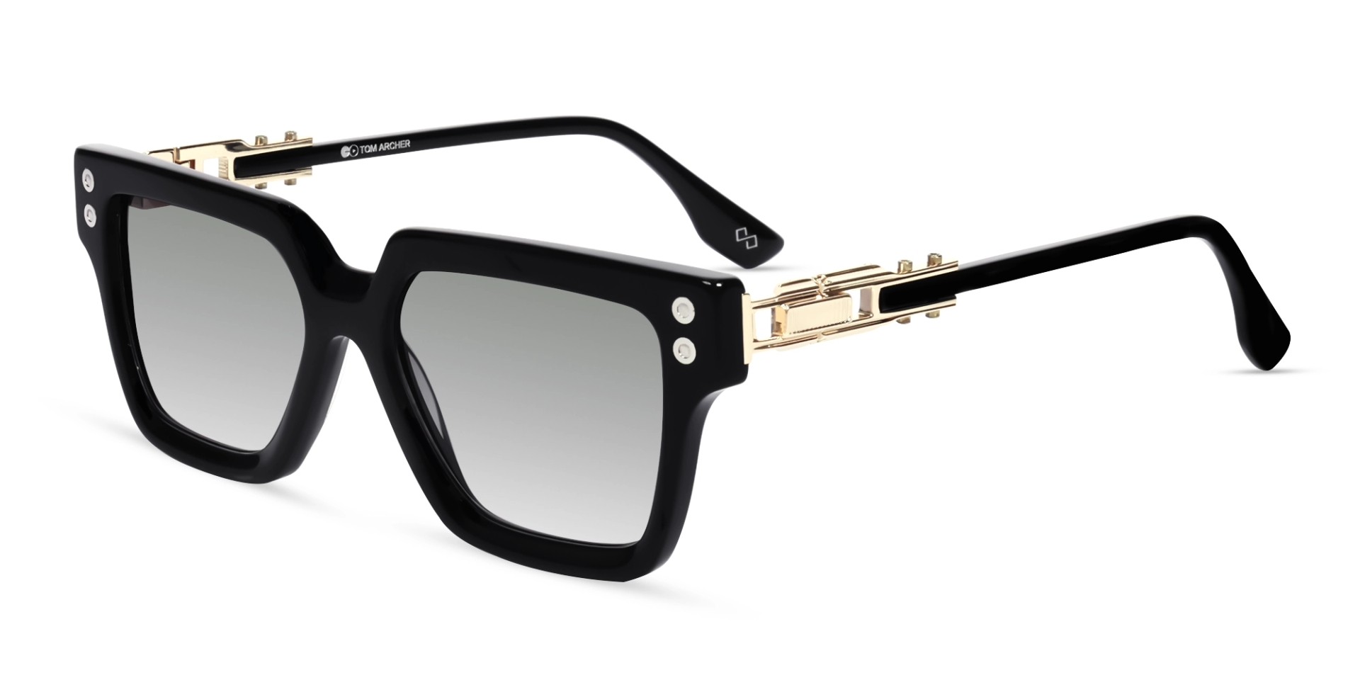 Black Frame With Light Grey Gradient Tint Sunglasses-
