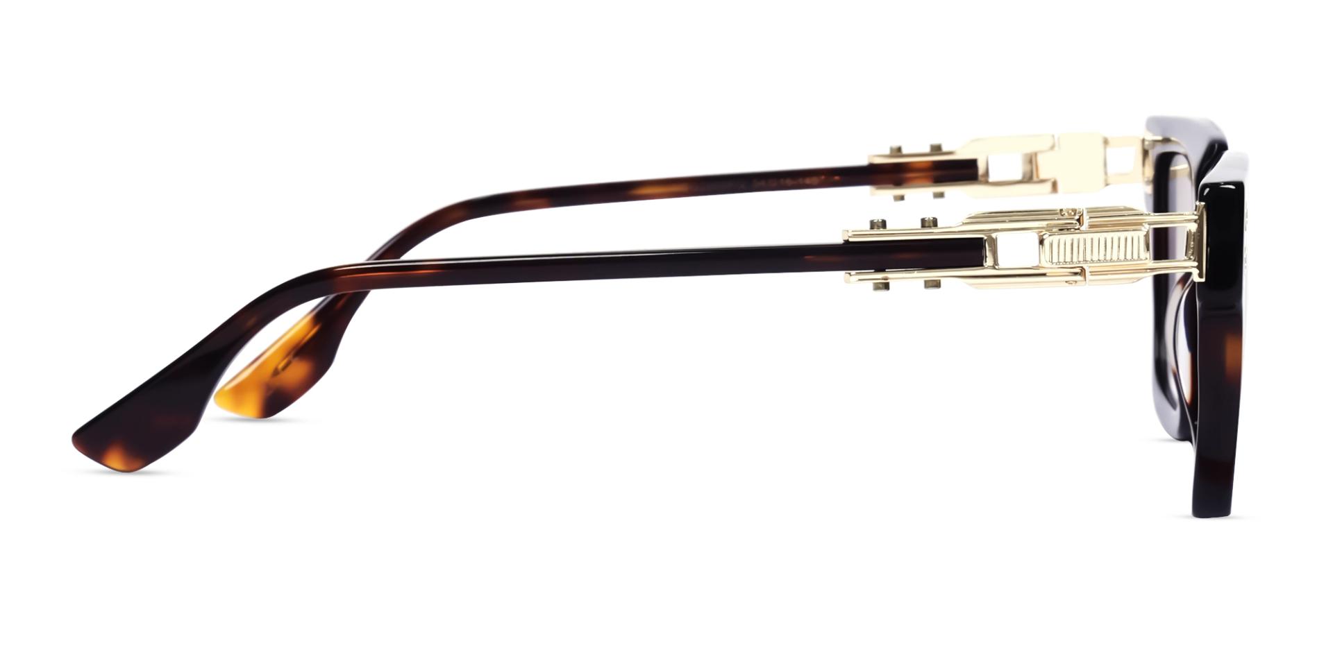 Dark Tortoise Frame With Brown Gradient Tint Sunglasses-4