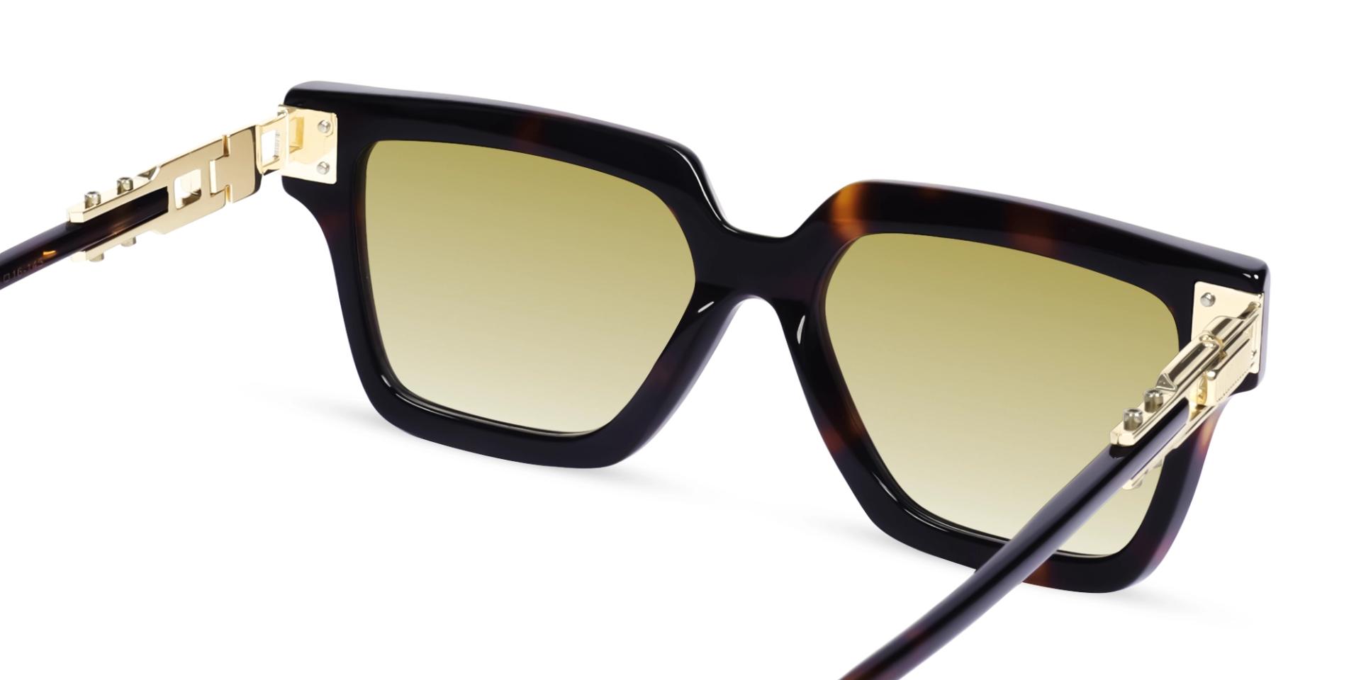 Dark Tortoise Frame With Brown Gradient Tint Sunglasses-5