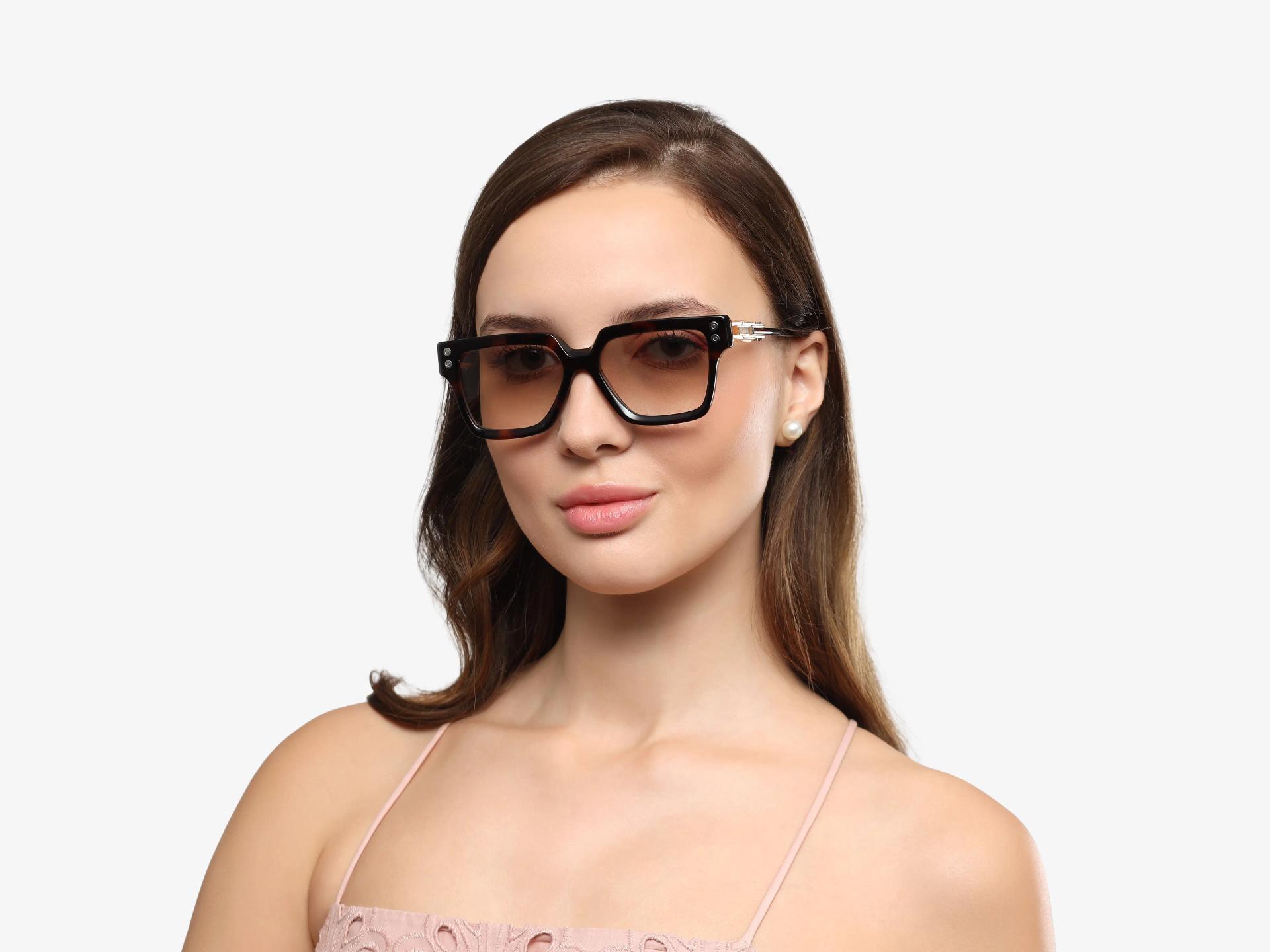 Dark Tortoise Frame With Brown Gradient Tint Sunglasses-1