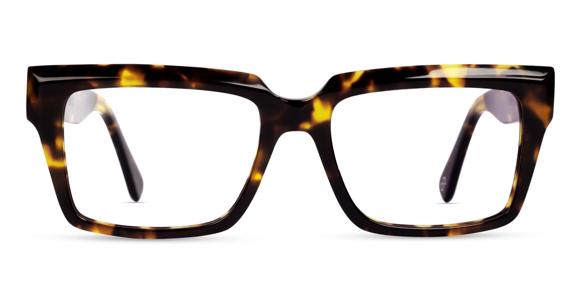 Havana Tortoise Spring Hinge Rectangular Glasses-1