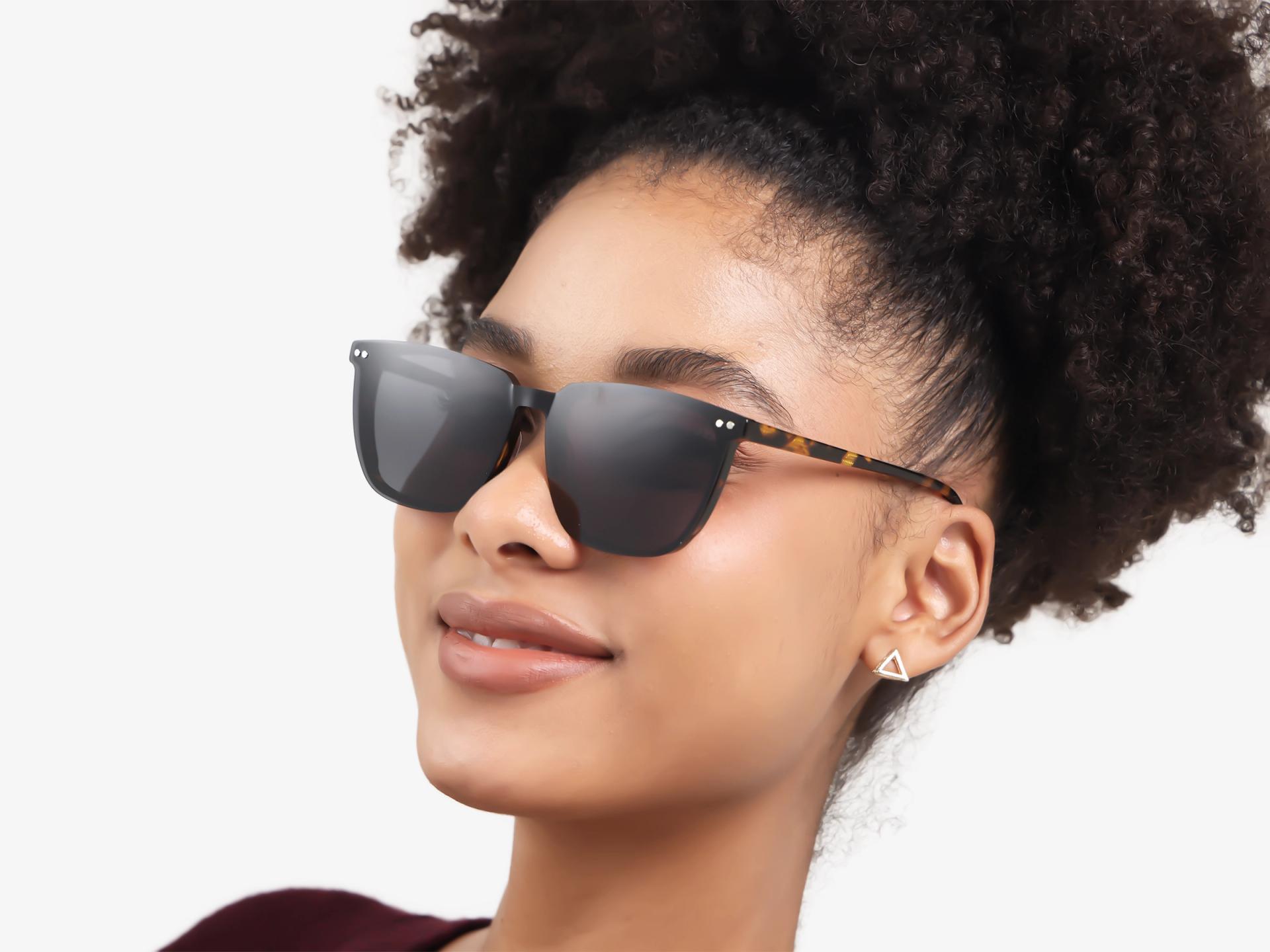Square Tortoise Green & Yellow Clip-On Glasses