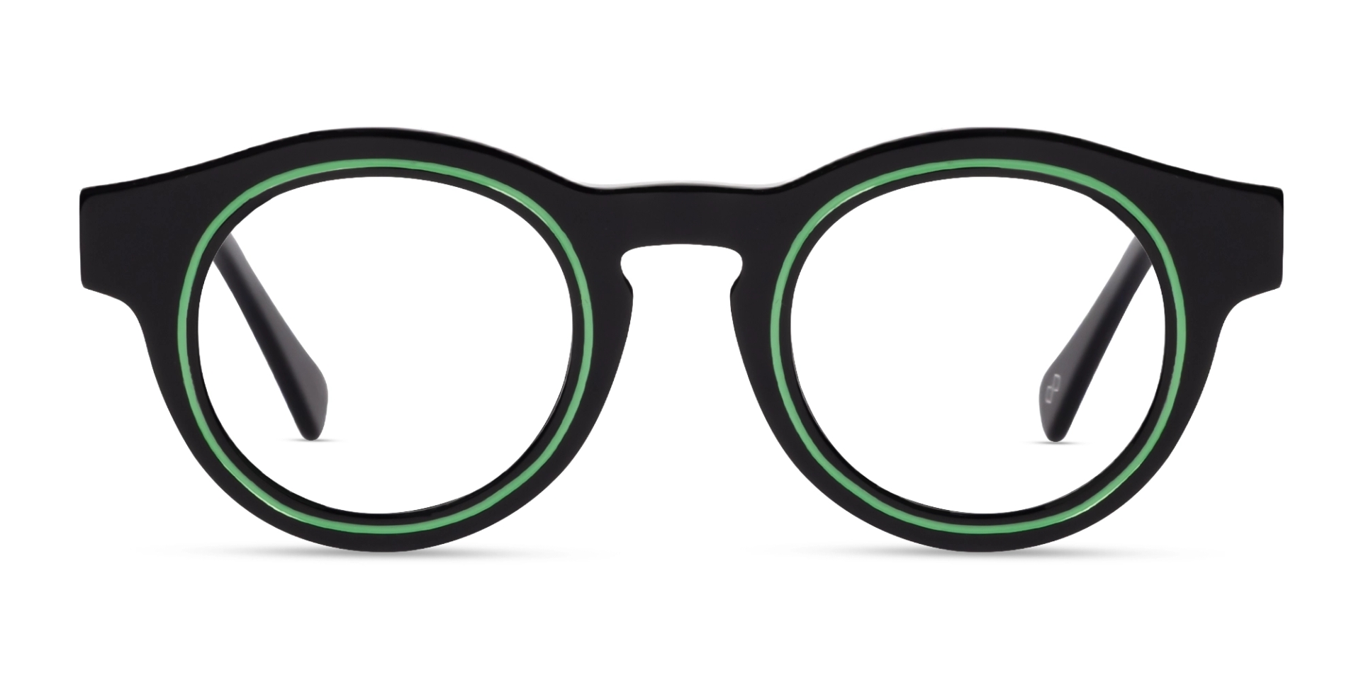 Black Round Keyhole Bridge Glasses-1 Black Round Keyhole Bridge Glasses-1