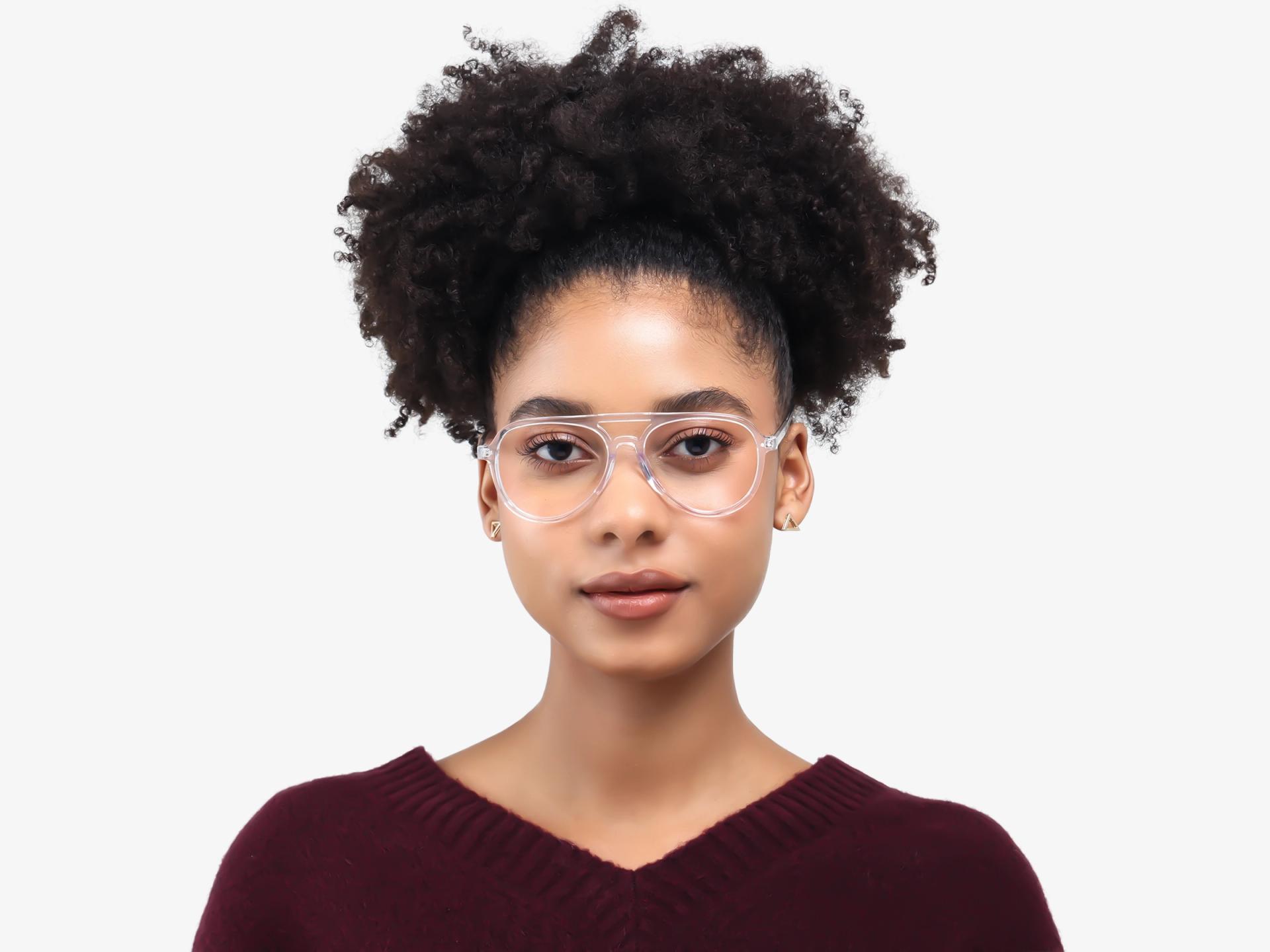 Crystal Clear Pilot Frame - Green & Yellow Clip-On