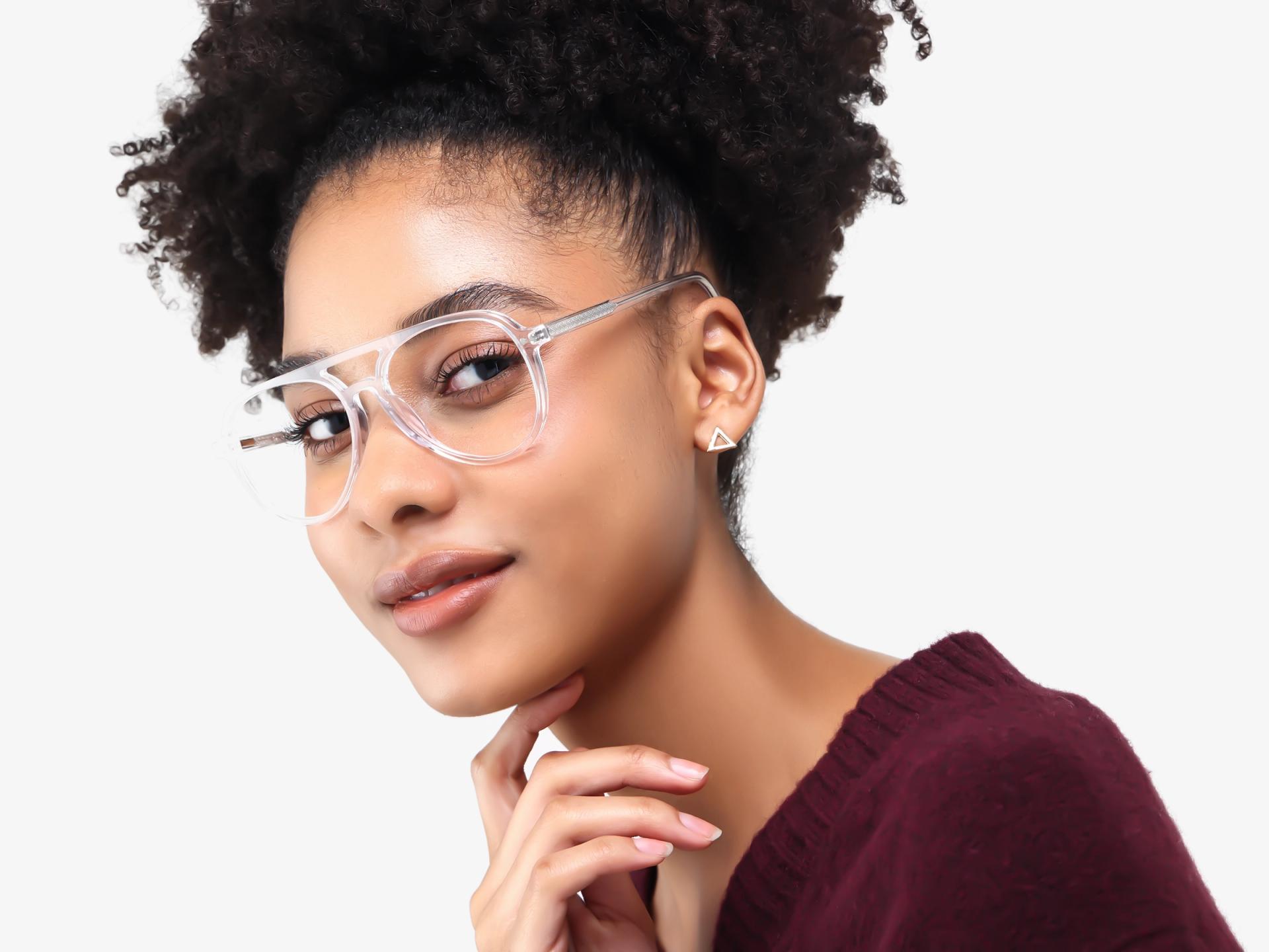 Crystal Clear Pilot Frame - Green & Yellow Clip-On