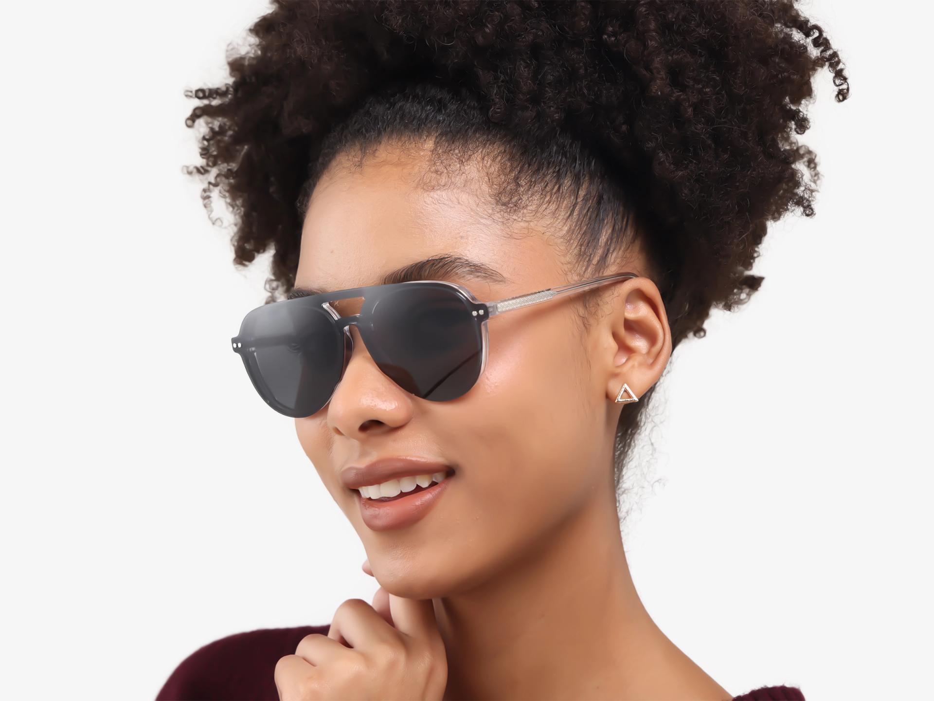 Crystal Clear Pilot Frame - Green & Yellow Clip-On