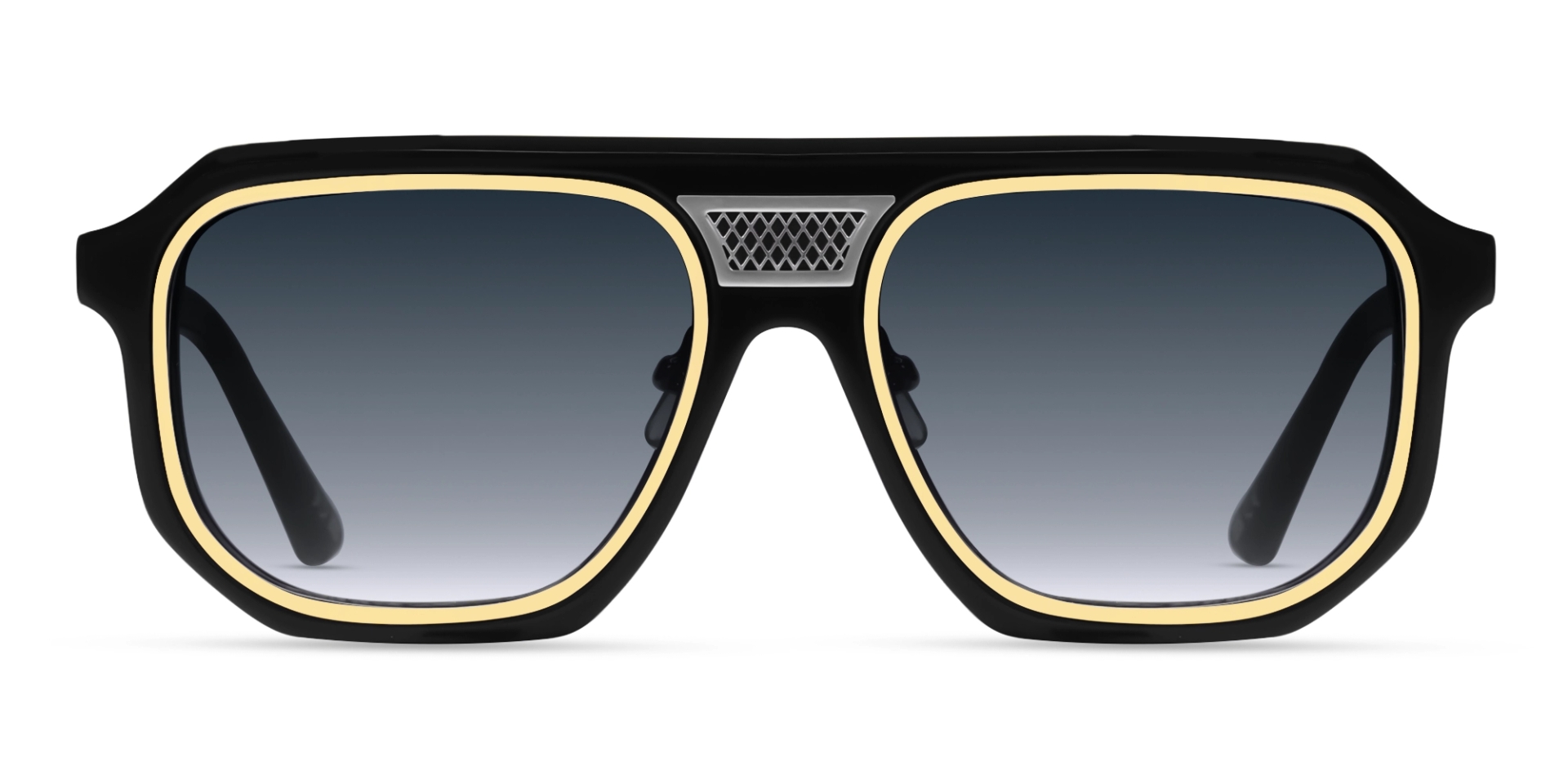 Black Vintage Frame With Grey Tint Sunglasses