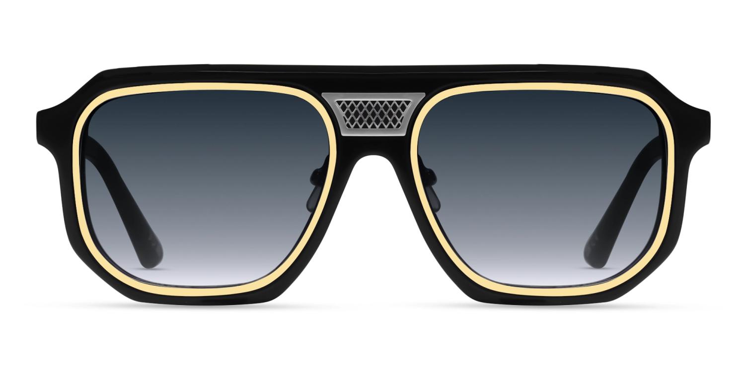 Black Vintage Frame With Grey Tint Sunglasses