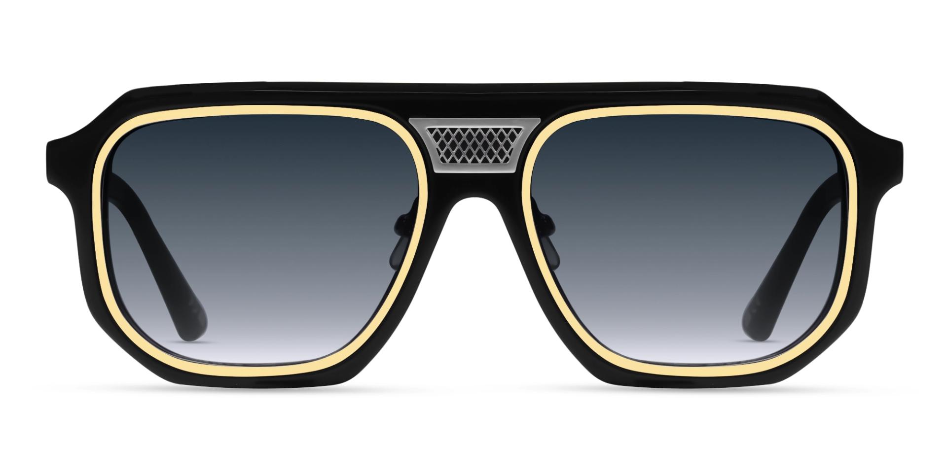 Black Vintage Frame With Grey Tint Sunglasses