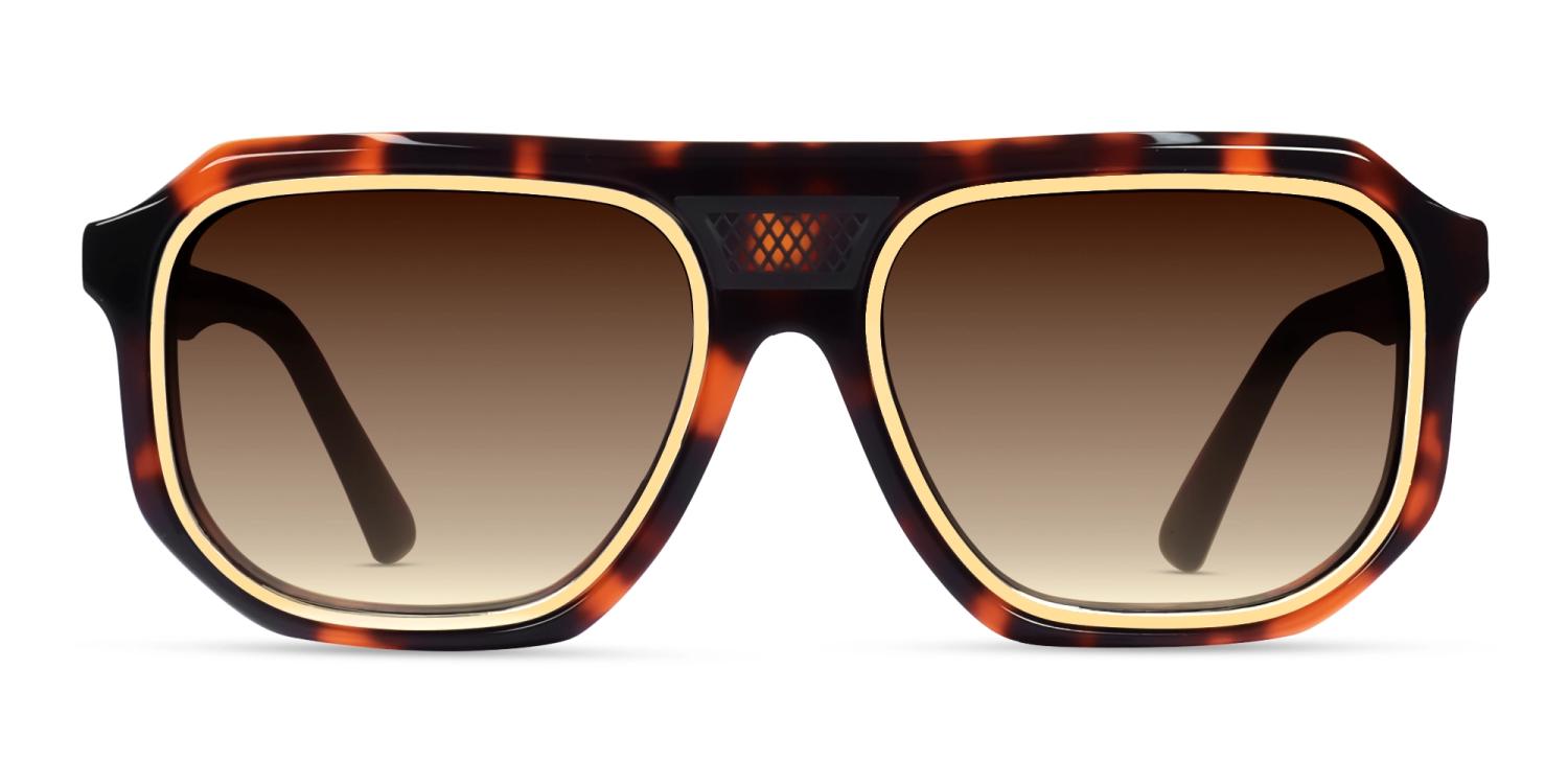 Tortoise Vintage Frame With Brown Tint Glasses