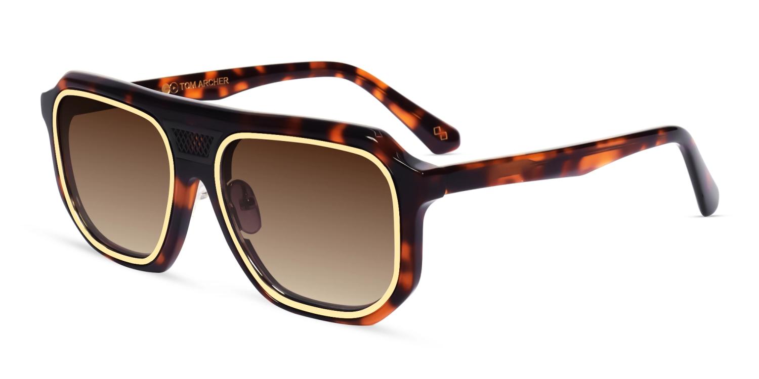Tortoise Vintage Frame With Brown Tint Glasses
