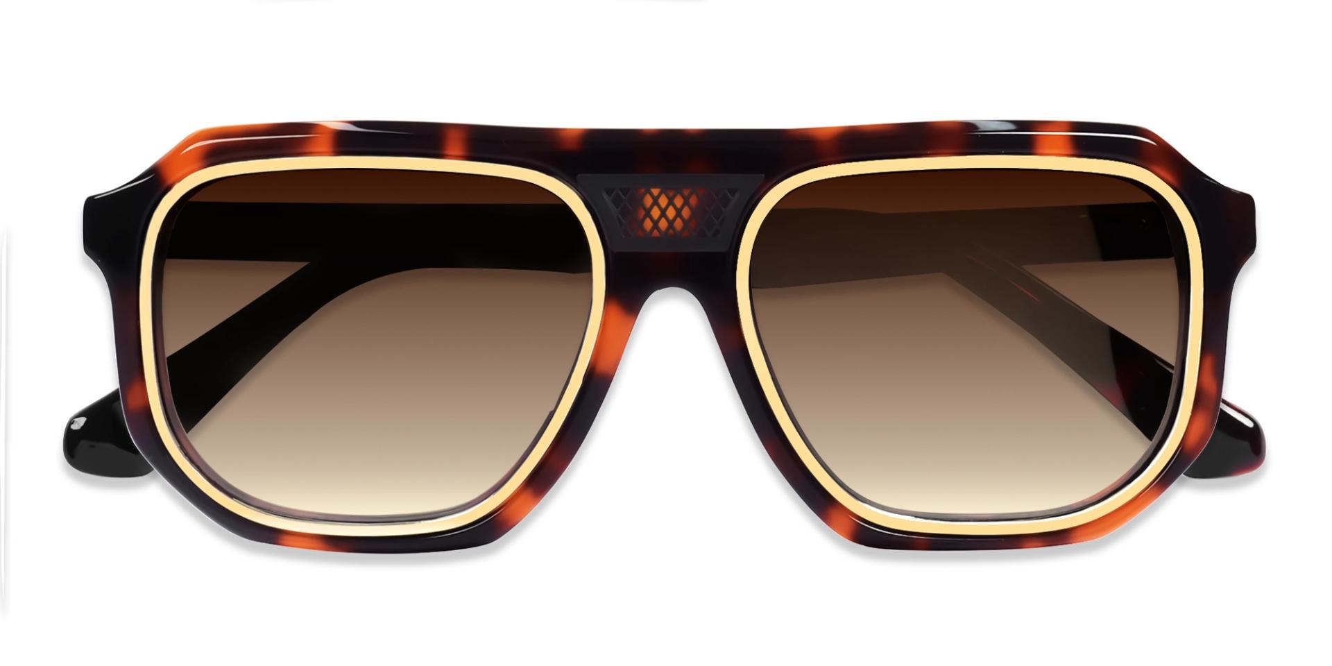 Tortoise Vintage Frame With Brown Tint Glasses
