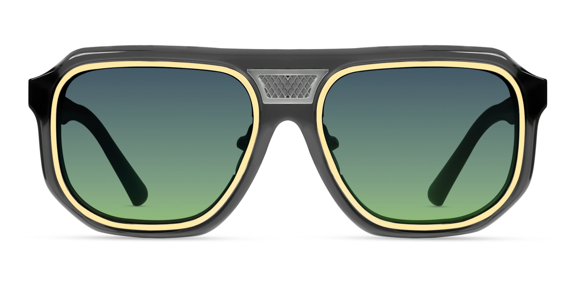 Grey vintage square Sunglasses With Grey Tint