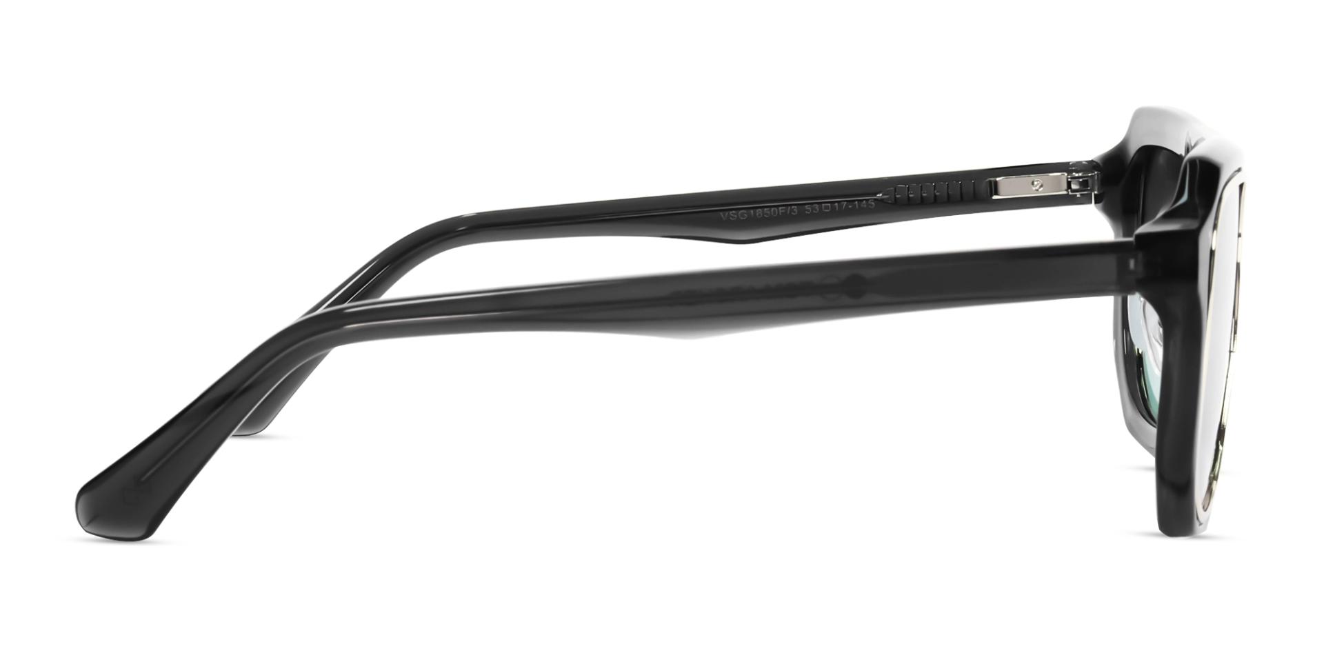 Grey vintage square Sunglasses With Grey Tint