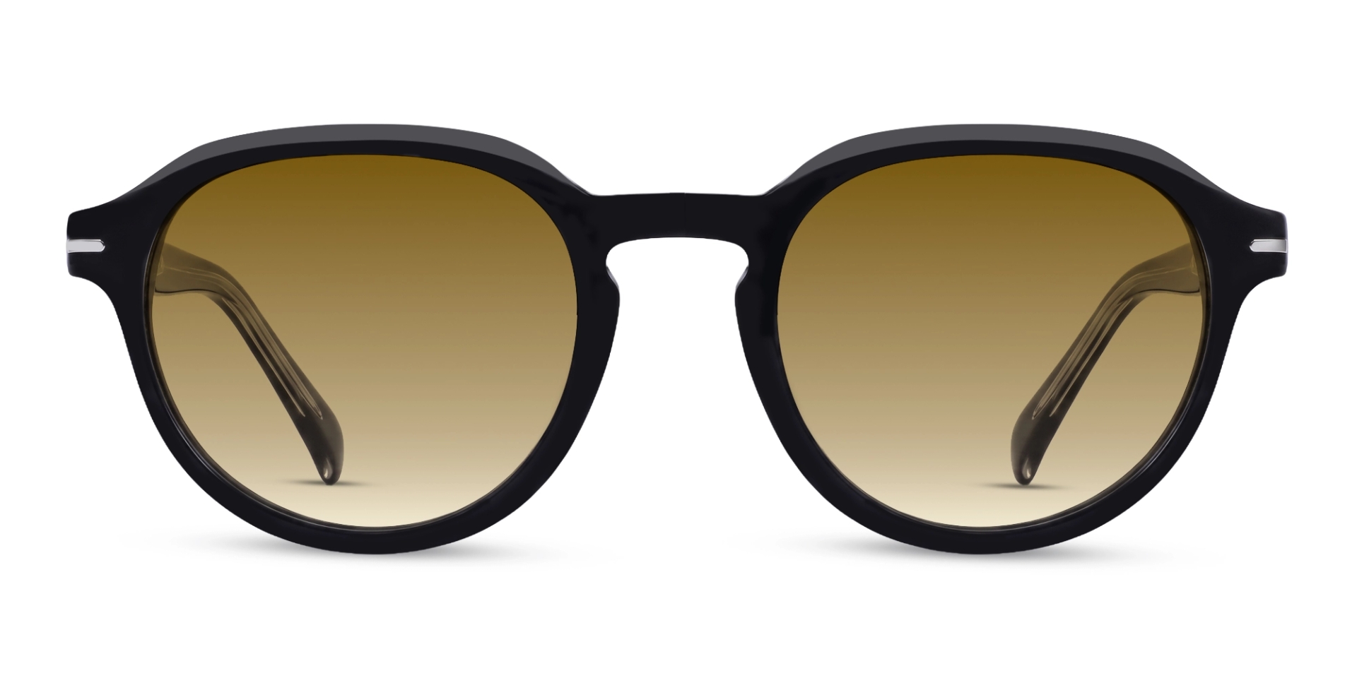 Black & Brown Keyhole Frame With Blue Tint Sunglasses Black & Brown Keyhole Frame With Blue Tint Sunglasses