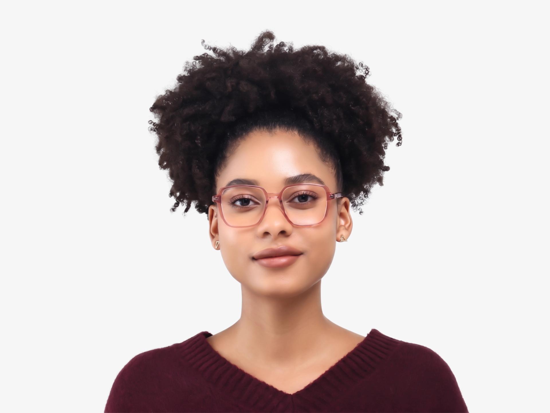 Crystal Pink Magnetic Clip-On Glasses – Yellow & Grey