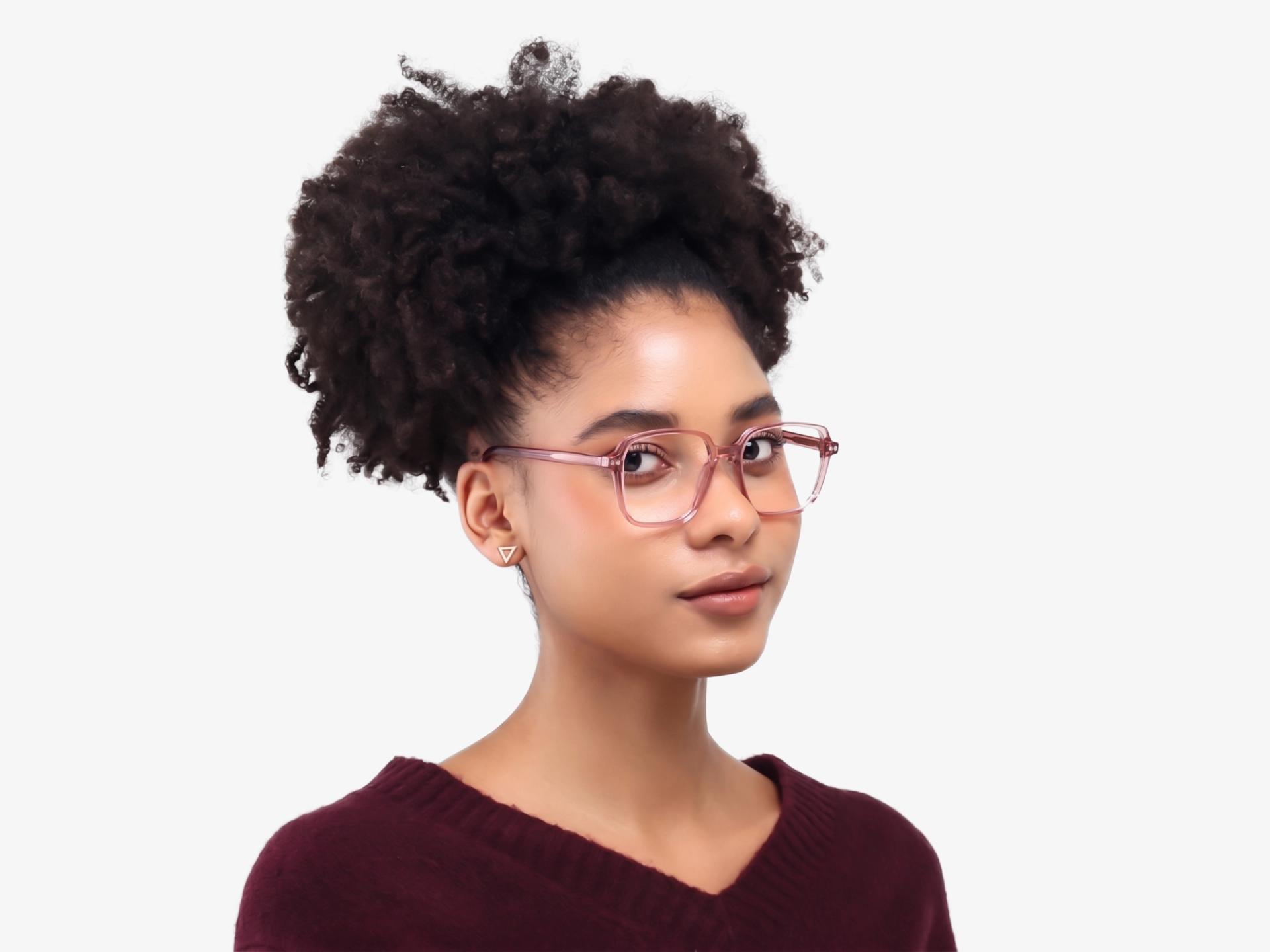 Crystal Pink Magnetic Clip-On Glasses – Yellow & Grey