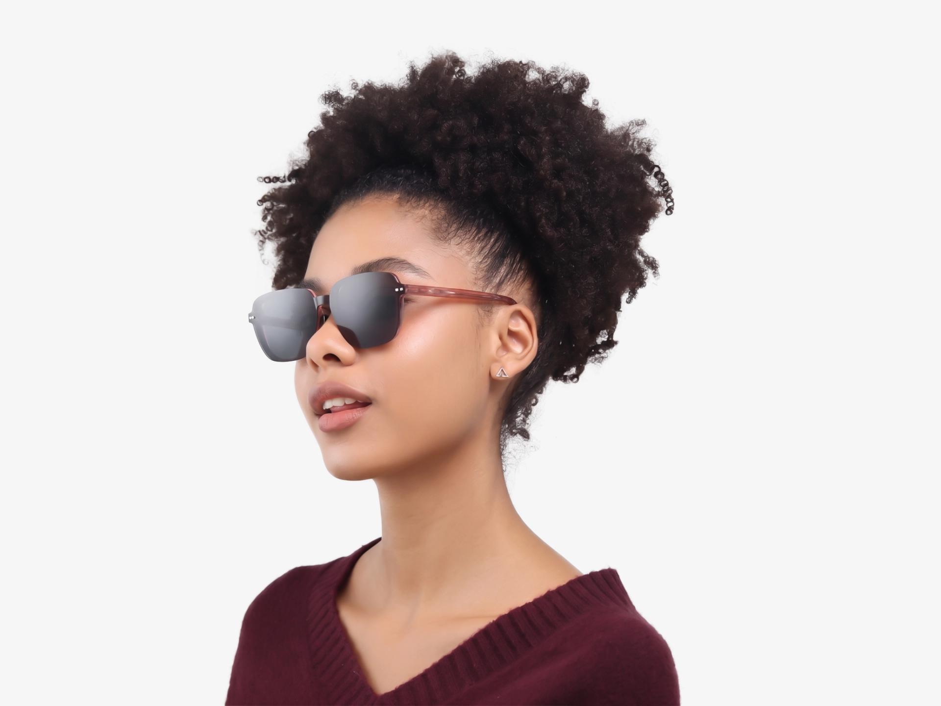 Crystal Pink Magnetic Clip-On Glasses – Yellow & Grey