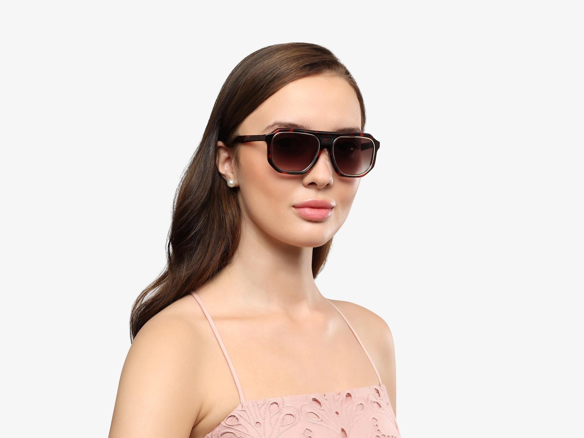 Tortoise Vintage Frame With Brown Tint Glasses