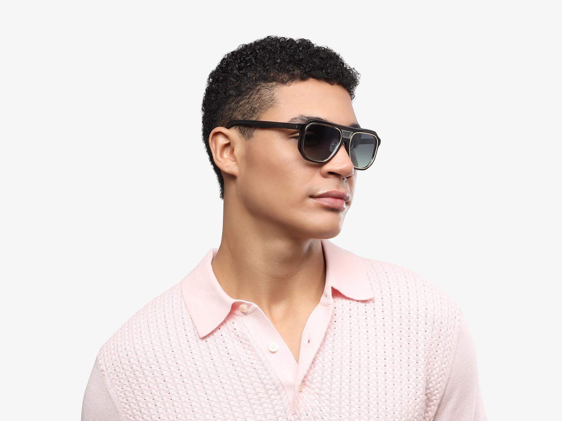 Grey vintage square Sunglasses With Grey Tint